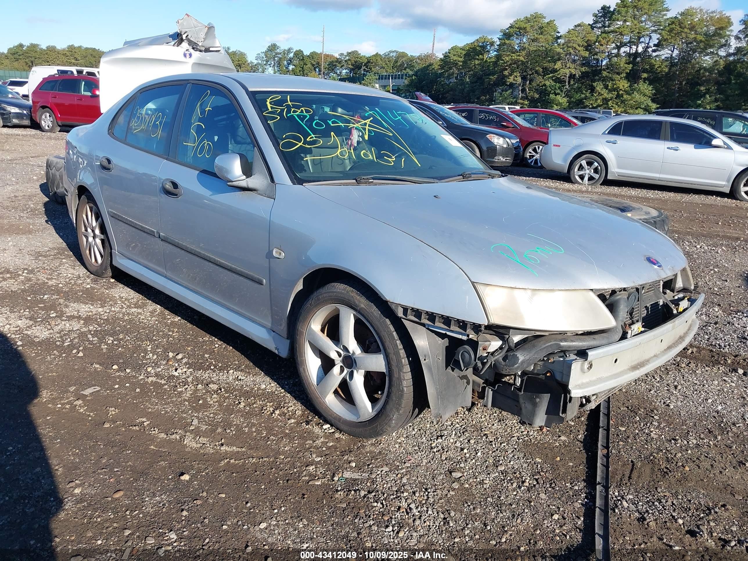 2003 Saab 9-3 Linear Silver vin: YS3FB49S631007803