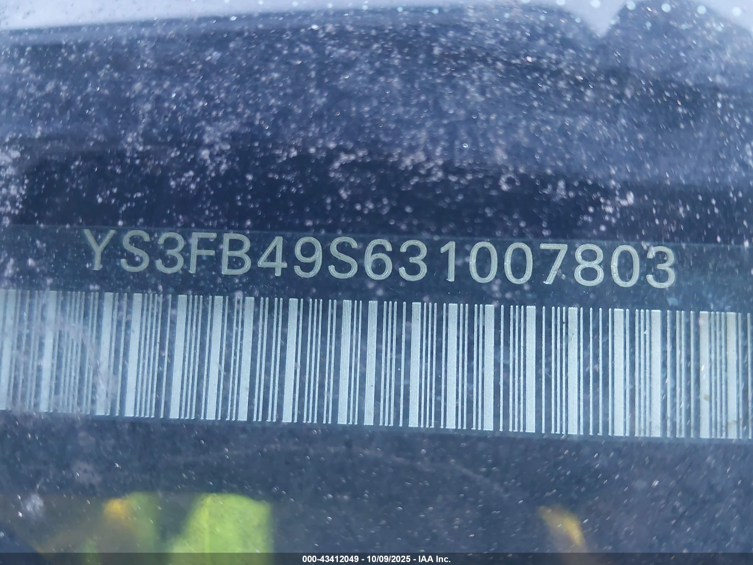 2003 Saab 9-3 Linear Серебряный vin: YS3FB49S631007803