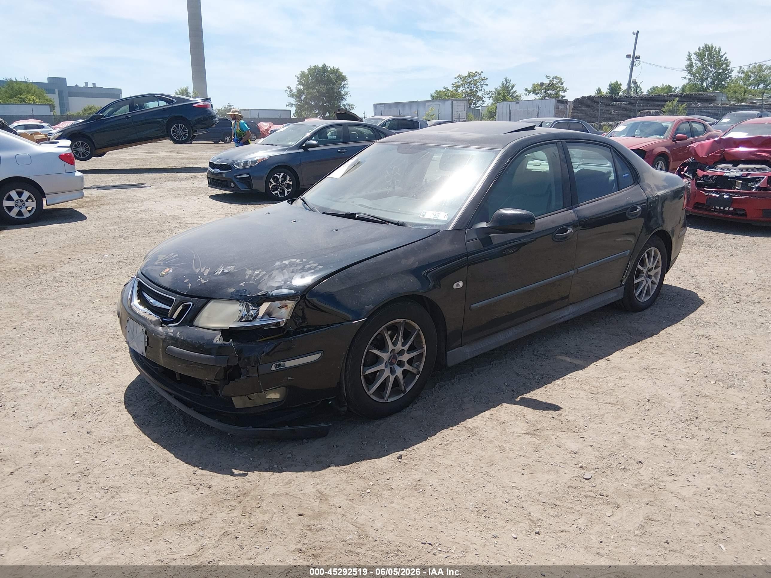 2003 Saab 9-3 Linear Черный vin: YS3FB49S631046925