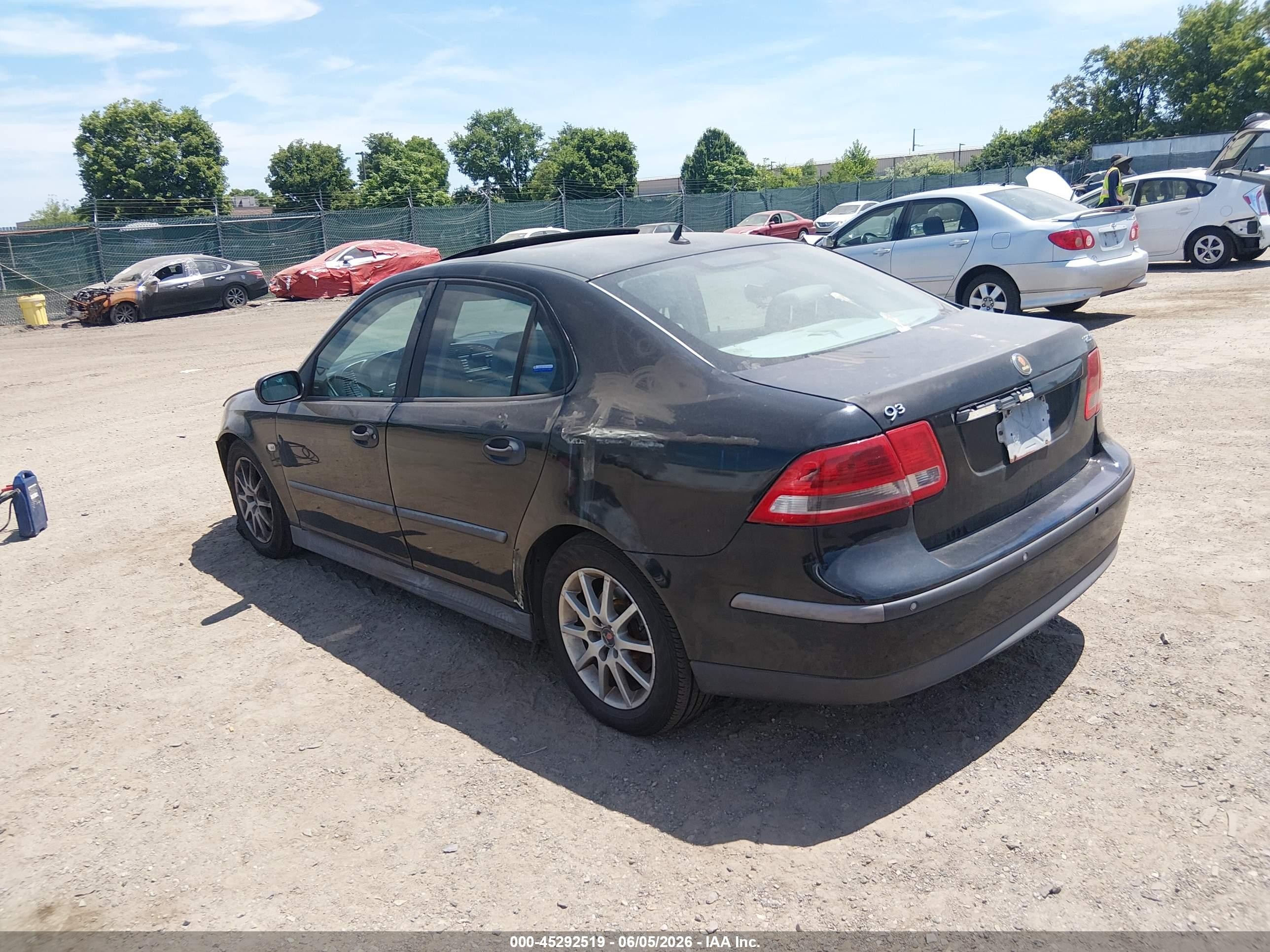 2003 Saab 9-3 Linear Черный vin: YS3FB49S631046925