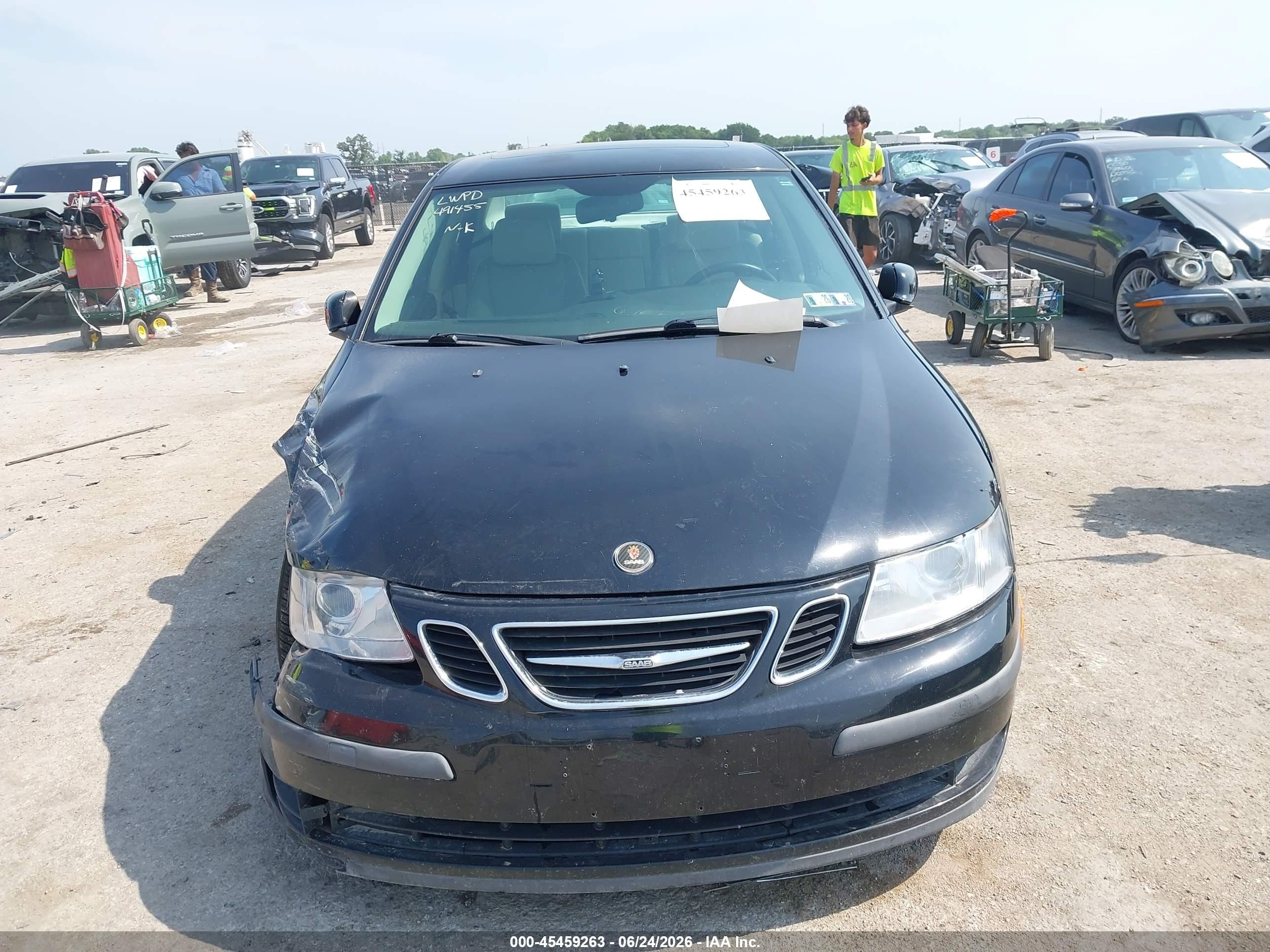 2005 Saab 9-3 Linear Black vin: YS3FB49S651047656