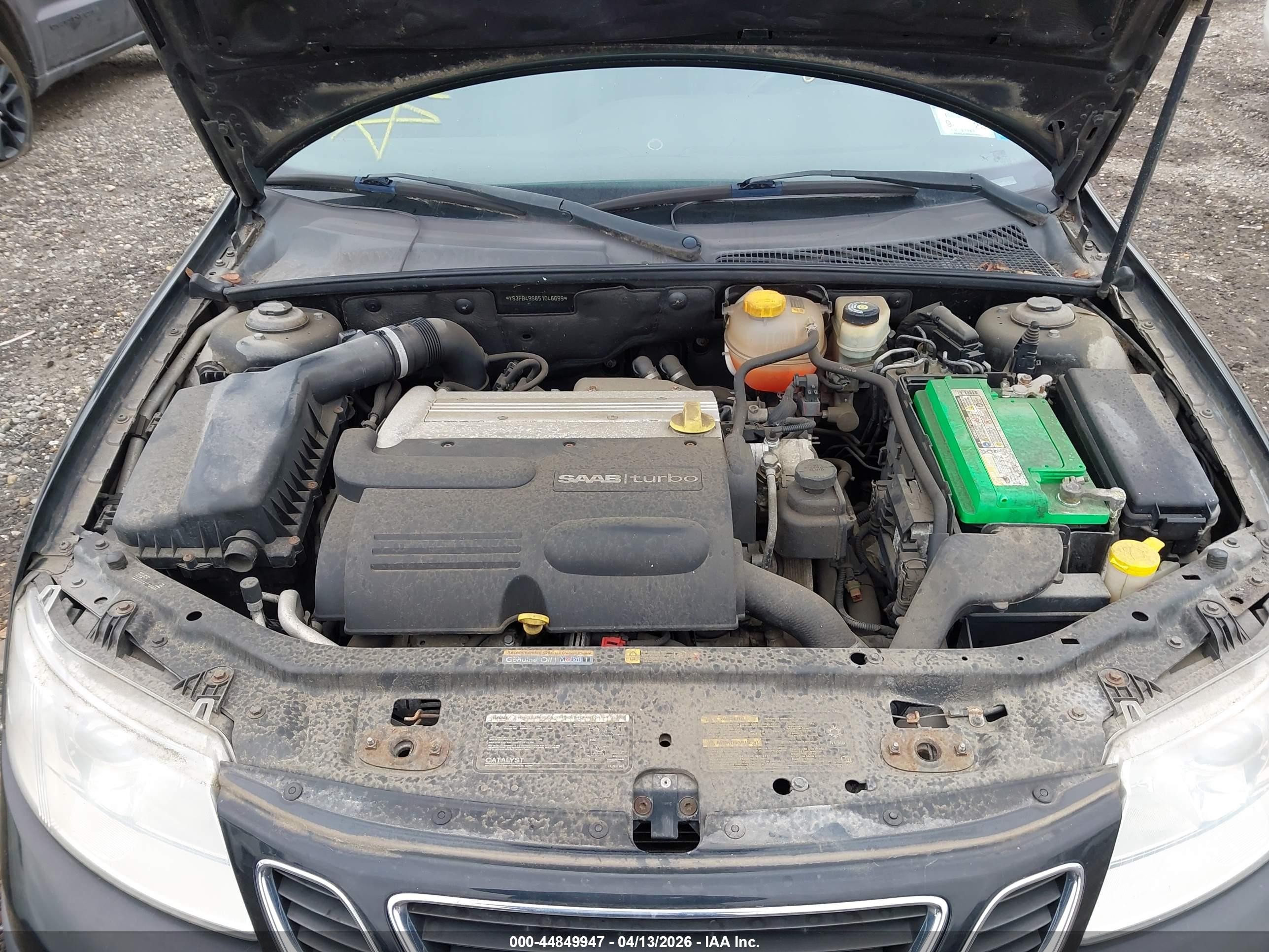 2005 Saab 9-3 Linear Black vin: YS3FB49S851046699