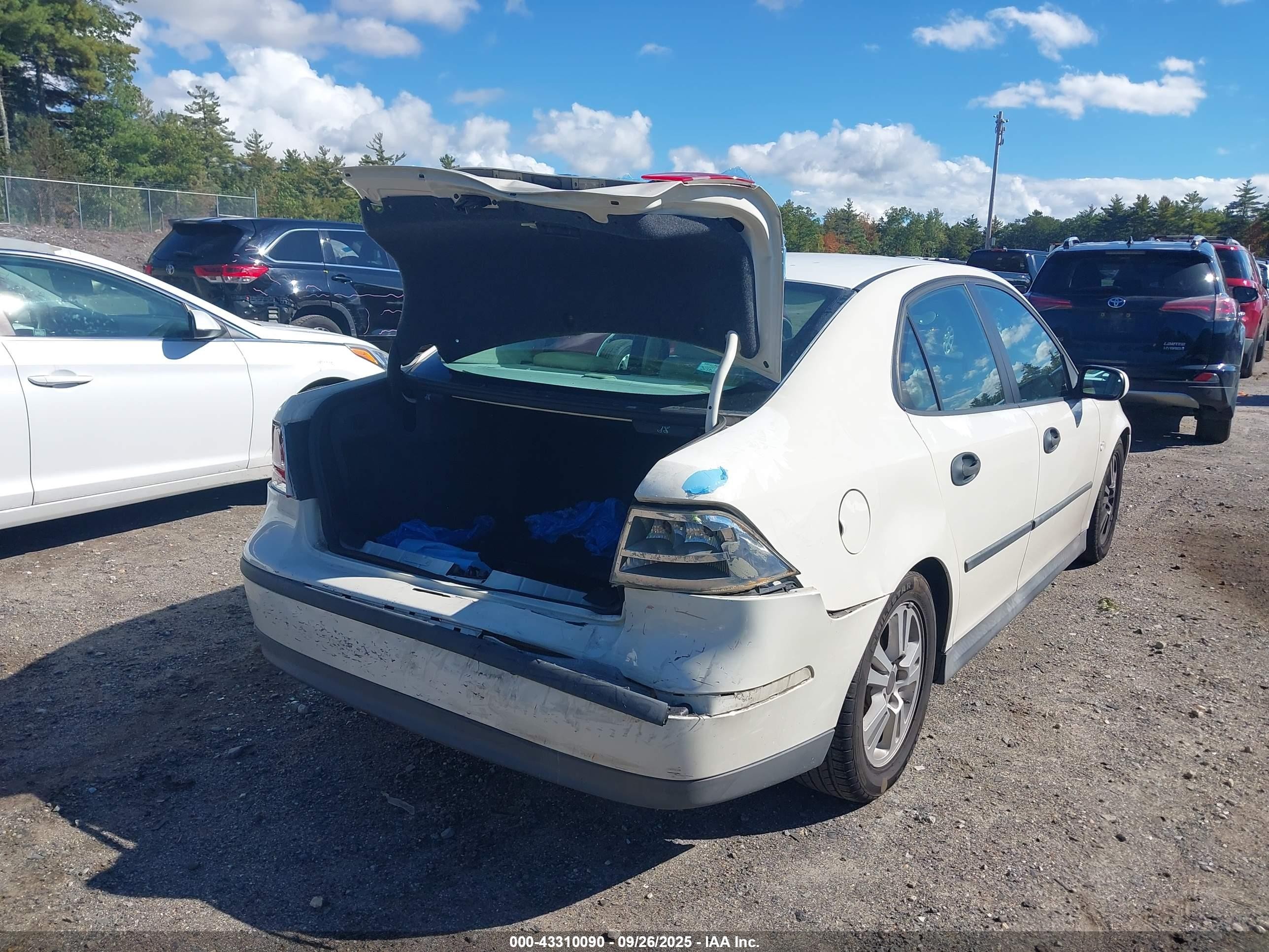 2005 Saab 9-3 Linear White vin: YS3FB49SX51053167