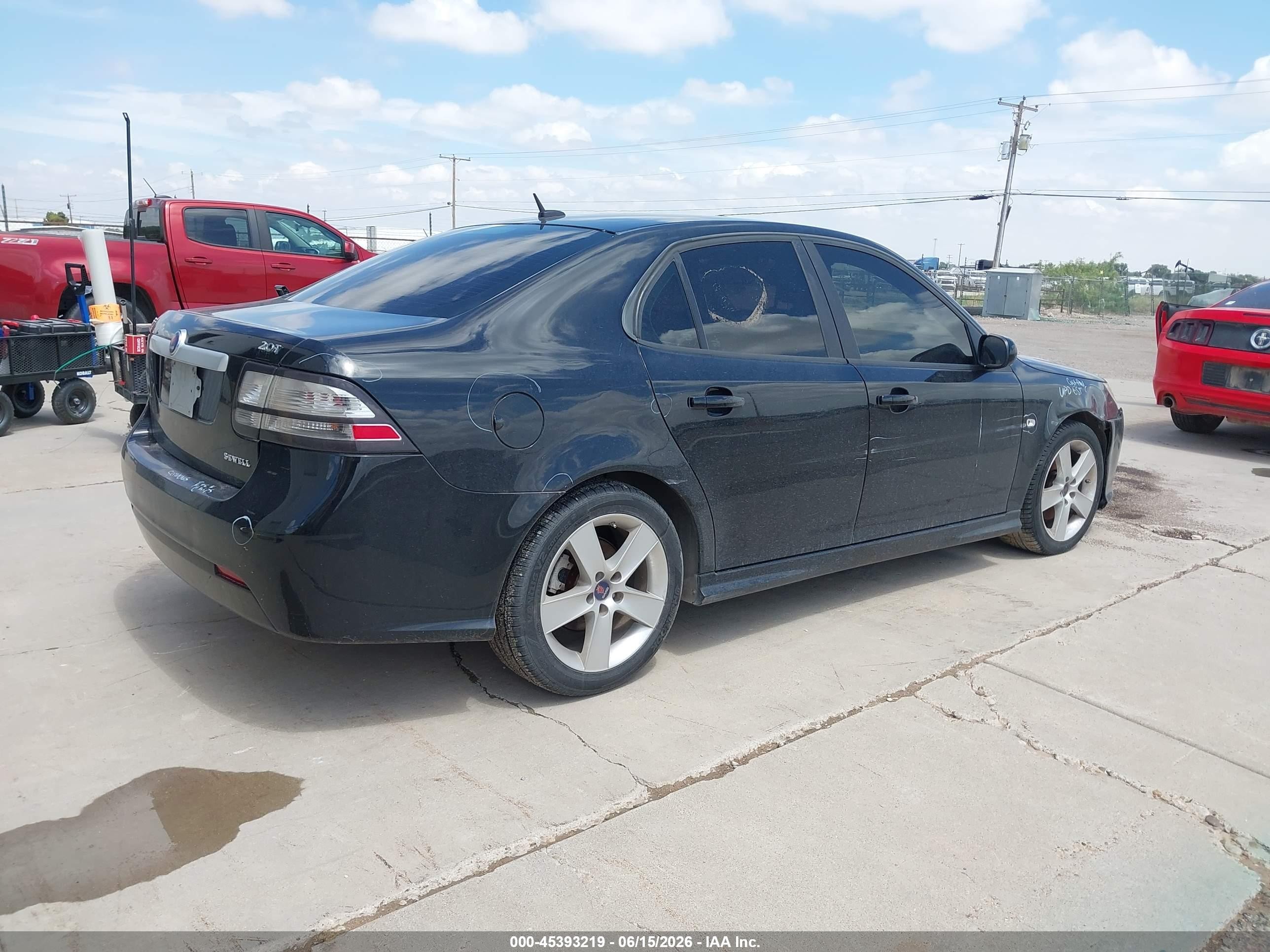 2008 Saab 9-3 2.0t Black vin: YS3FB49Y081010952
