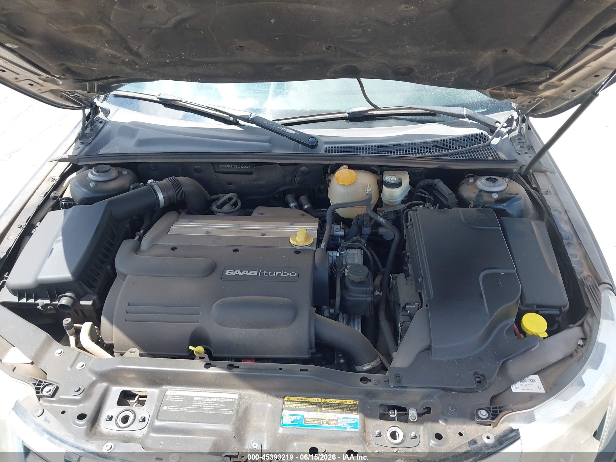 2008 Saab 9-3 2.0t Black vin: YS3FB49Y081010952