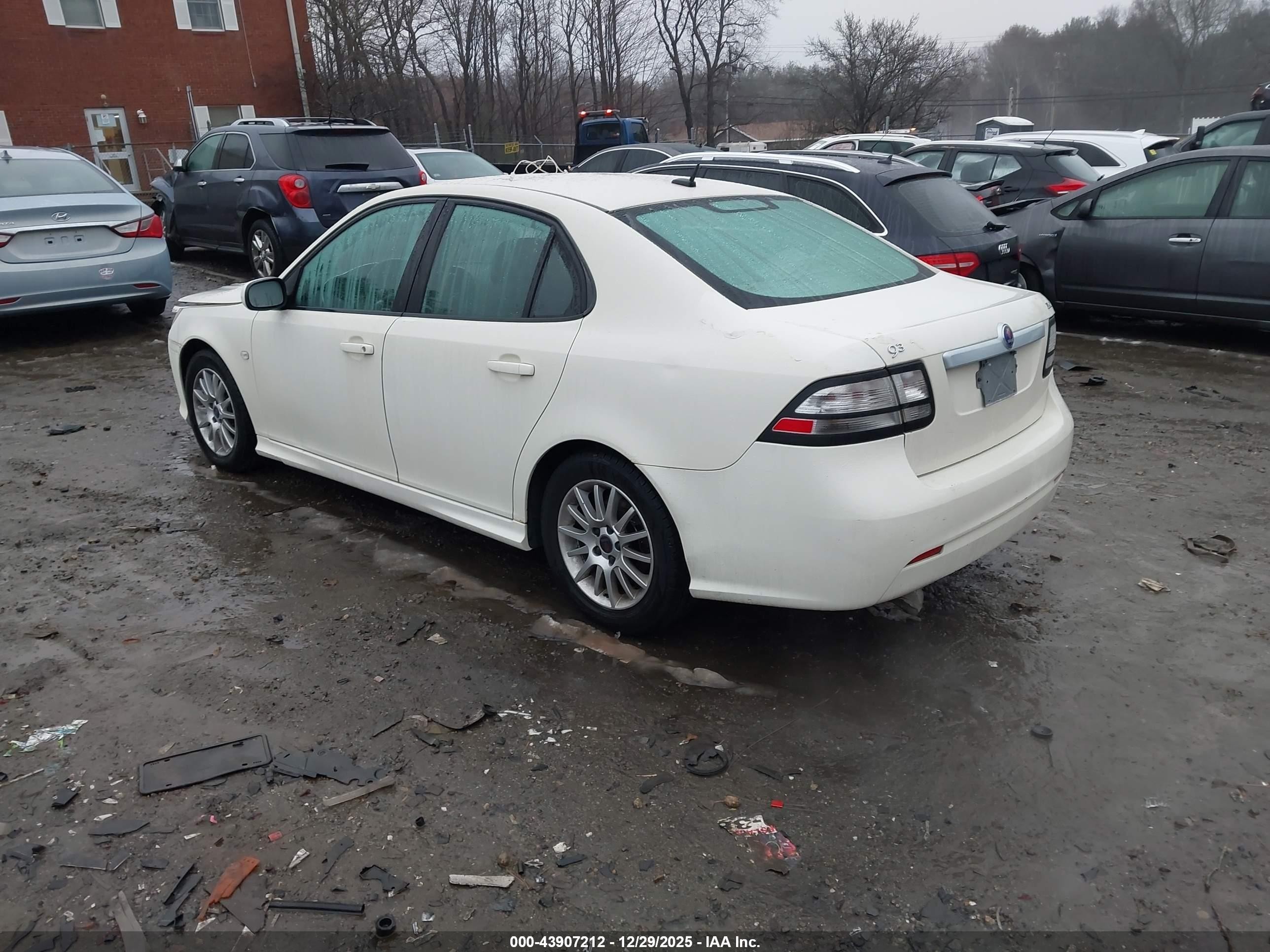 2009 Saab 9-3 2.0t White vin: YS3FB49Y091006093
