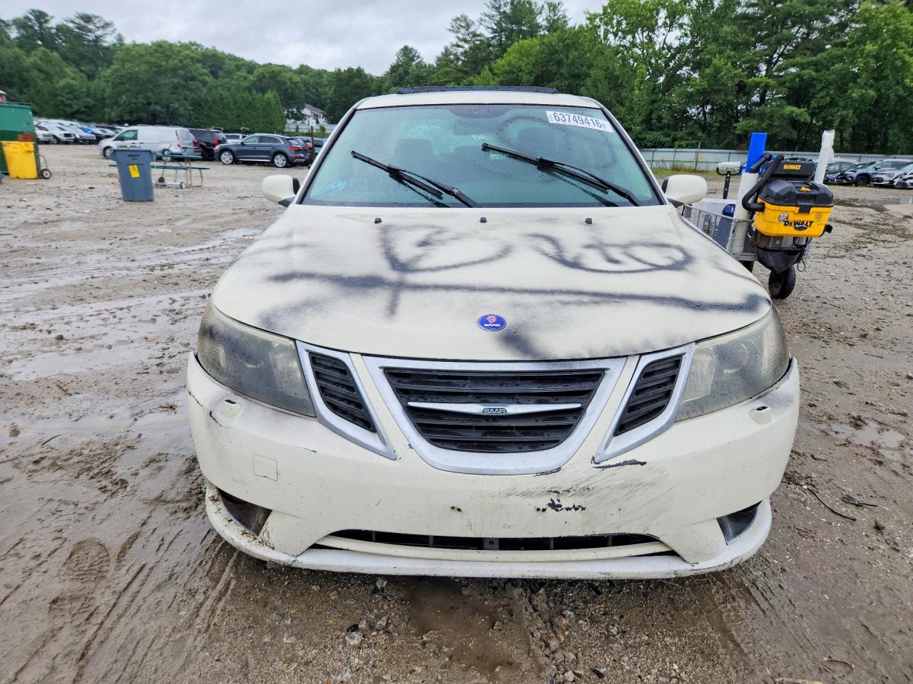 2008 Saab 9-3 2.0t White vin: YS3FB49Y181154297