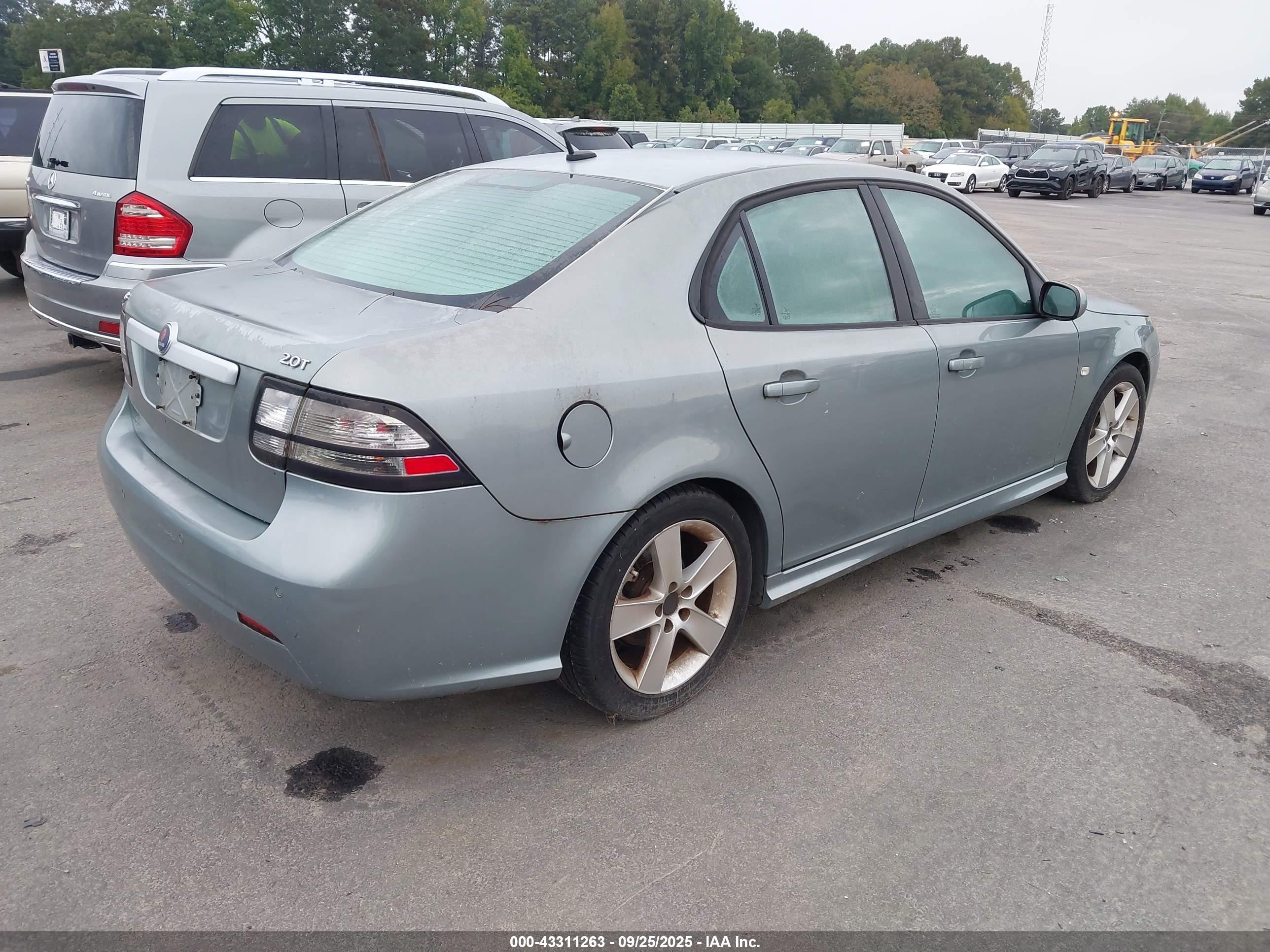 2009 Saab 9-3 2.0t Серый vin: YS3FB49Y391003561