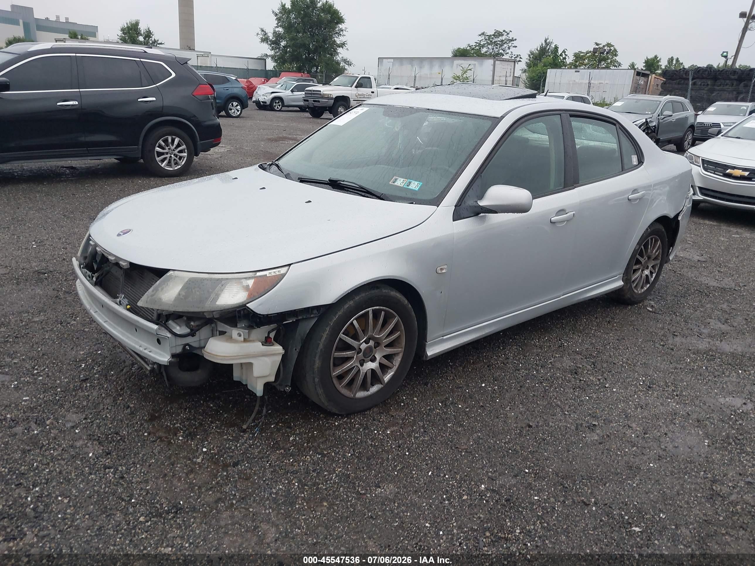 2008 Saab 9-3 2.0t Silver vin: YS3FB49Y781115813