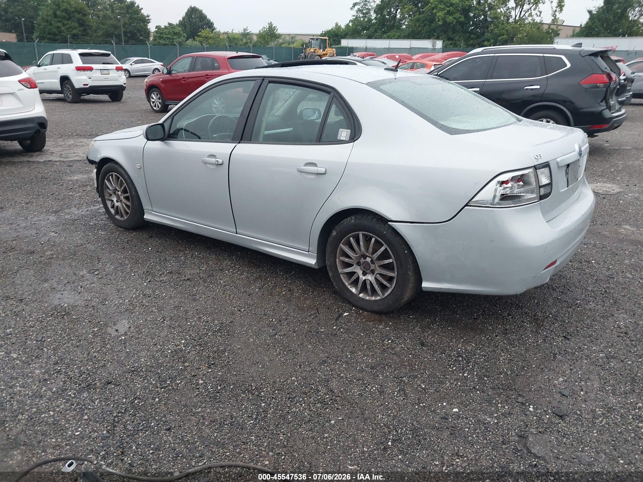 2008 Saab 9-3 2.0t Silver vin: YS3FB49Y781115813