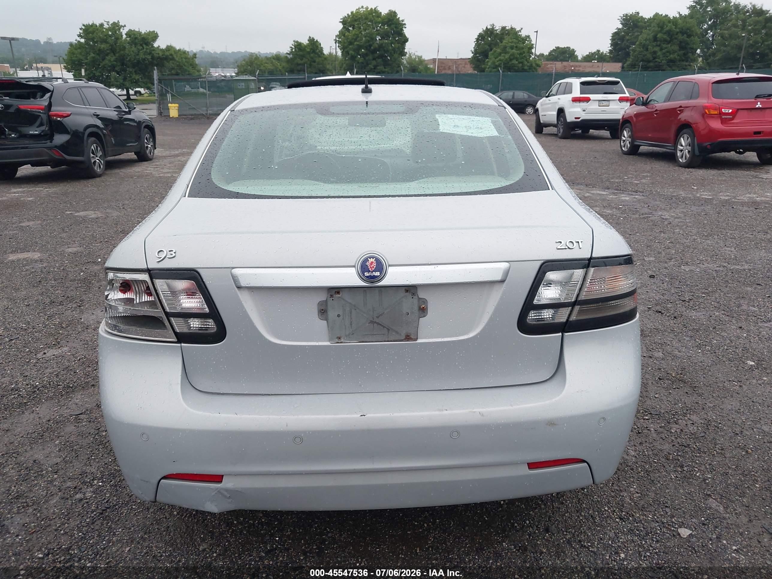 2008 Saab 9-3 2.0t Silver vin: YS3FB49Y781115813