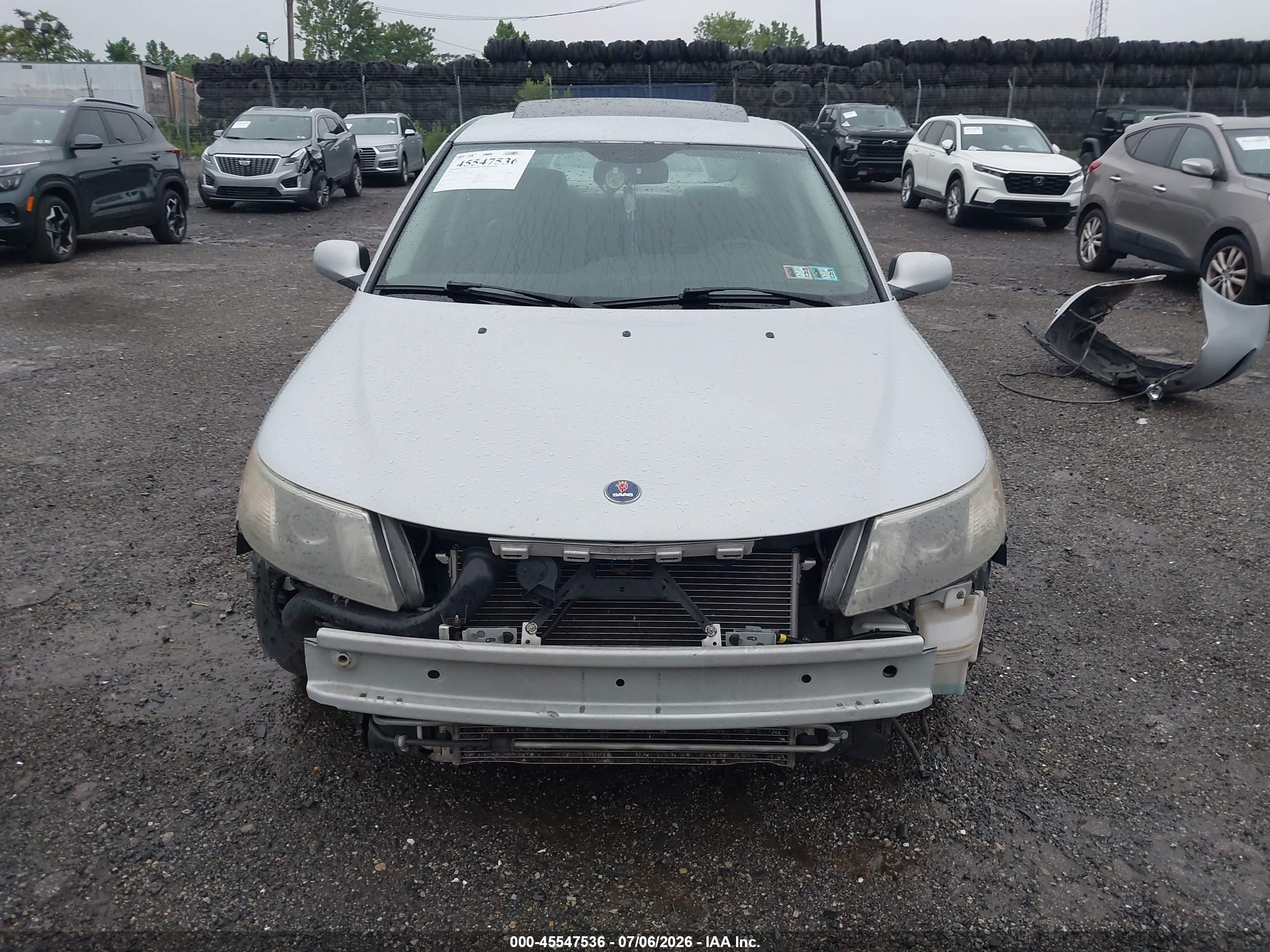 2008 Saab 9-3 2.0t Silver vin: YS3FB49Y781115813