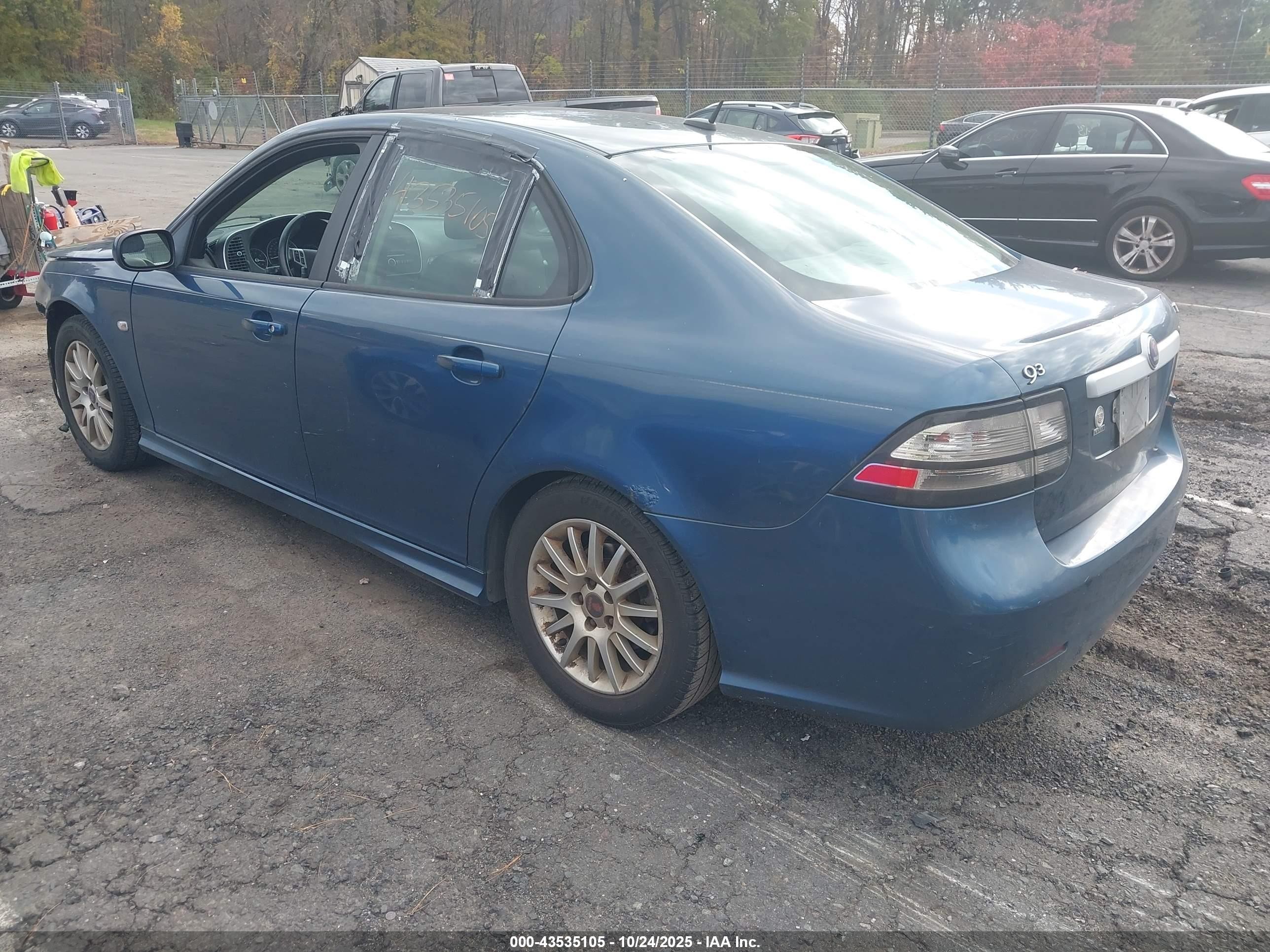 2009 Saab 9-3 2.0t Синий vin: YS3FB49Y791011517