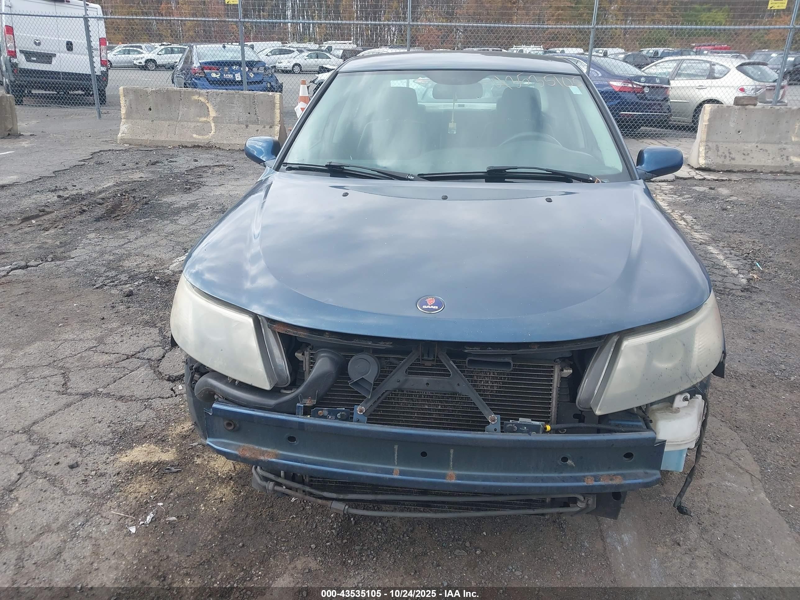 2009 Saab 9-3 2.0t Синий vin: YS3FB49Y791011517