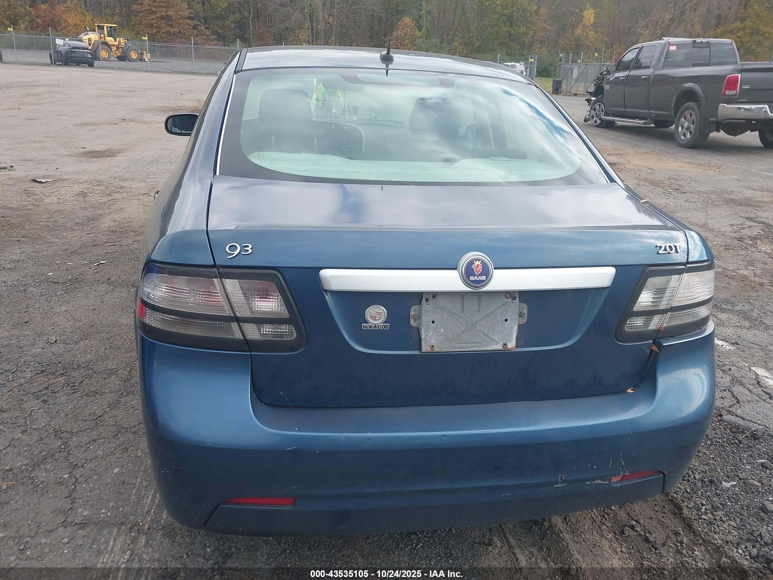 2009 Saab 9-3 2.0t Синий vin: YS3FB49Y791011517