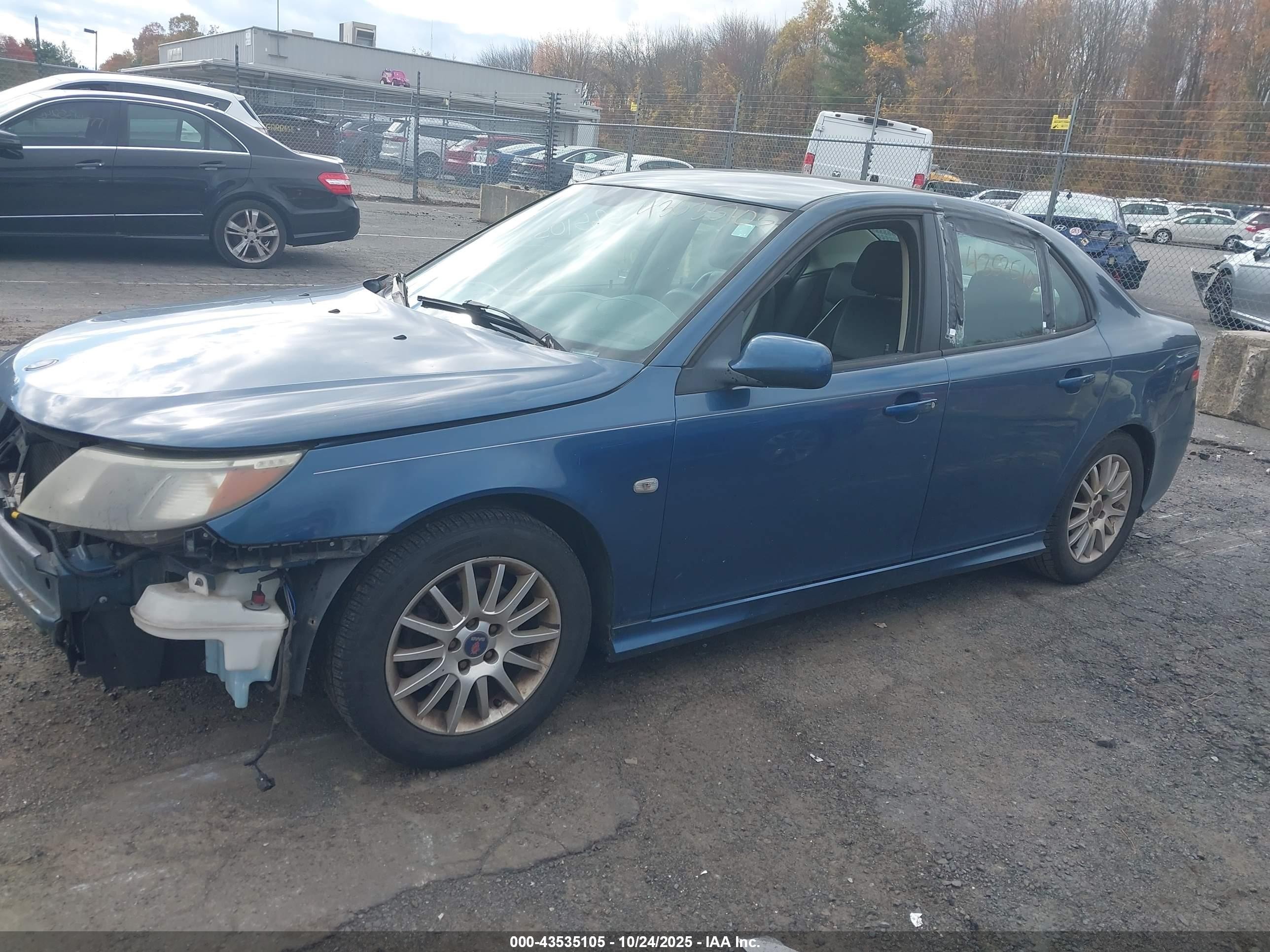 2009 Saab 9-3 2.0t Синий vin: YS3FB49Y791011517
