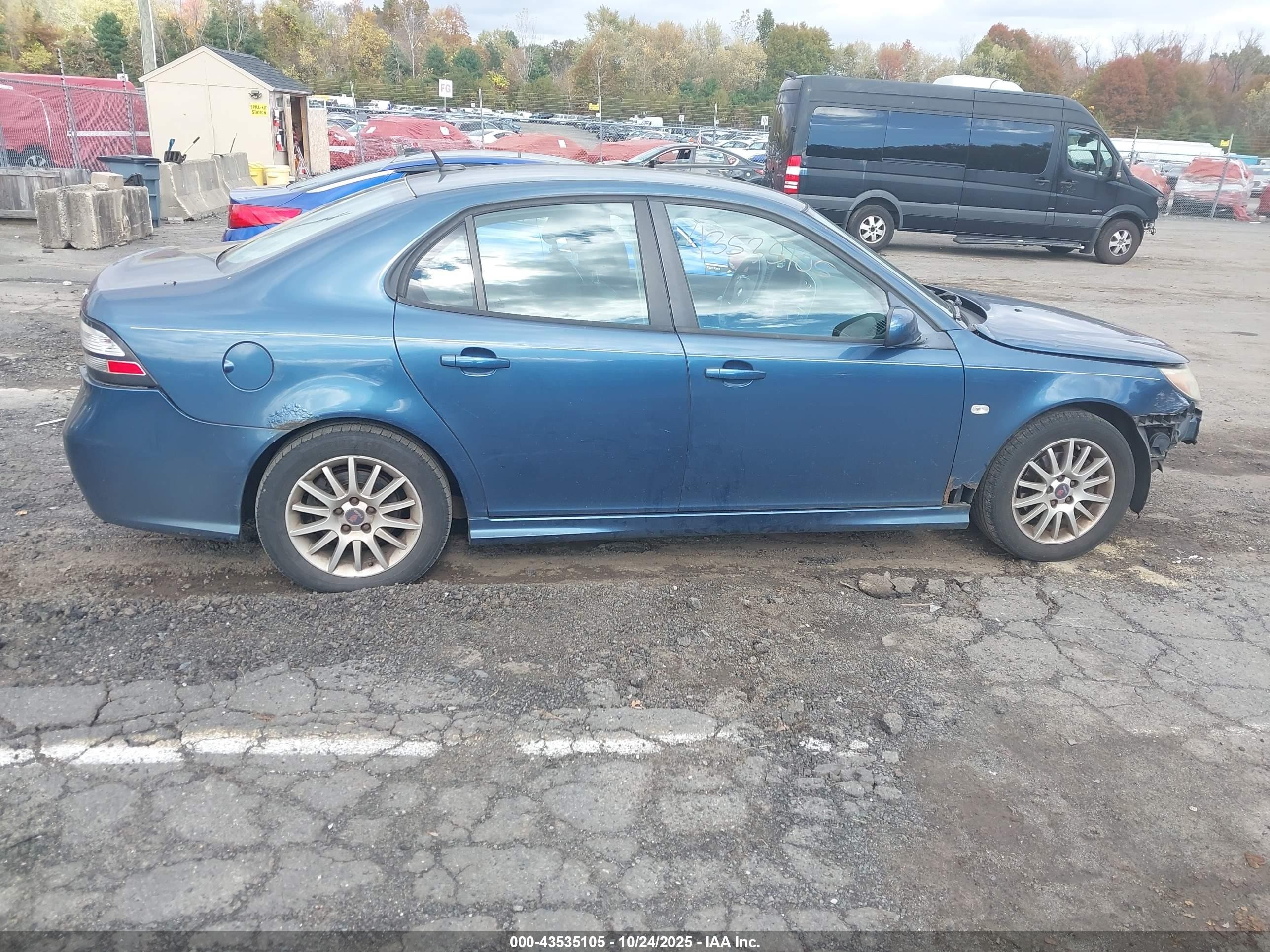 2009 Saab 9-3 2.0t Синий vin: YS3FB49Y791011517
