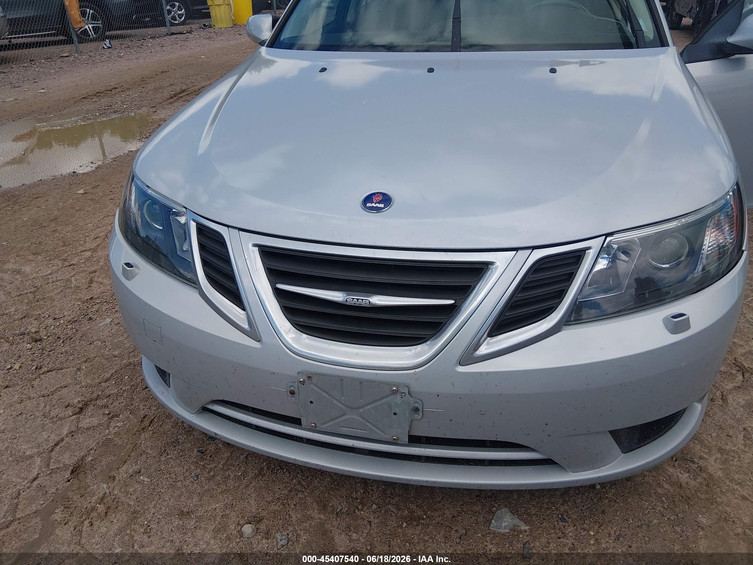 2008 Saab 9-3 2.0t Silver vin: YS3FB49Y881012674
