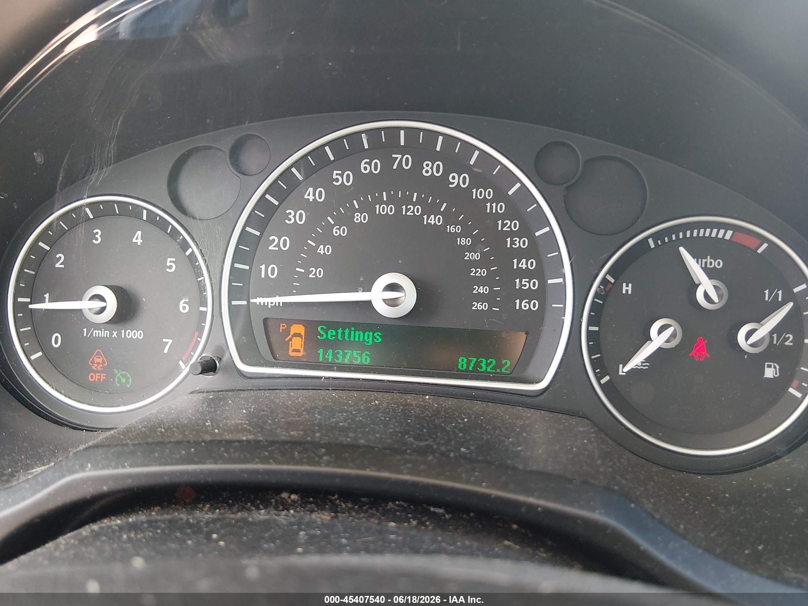2008 Saab 9-3 2.0t Silver vin: YS3FB49Y881012674