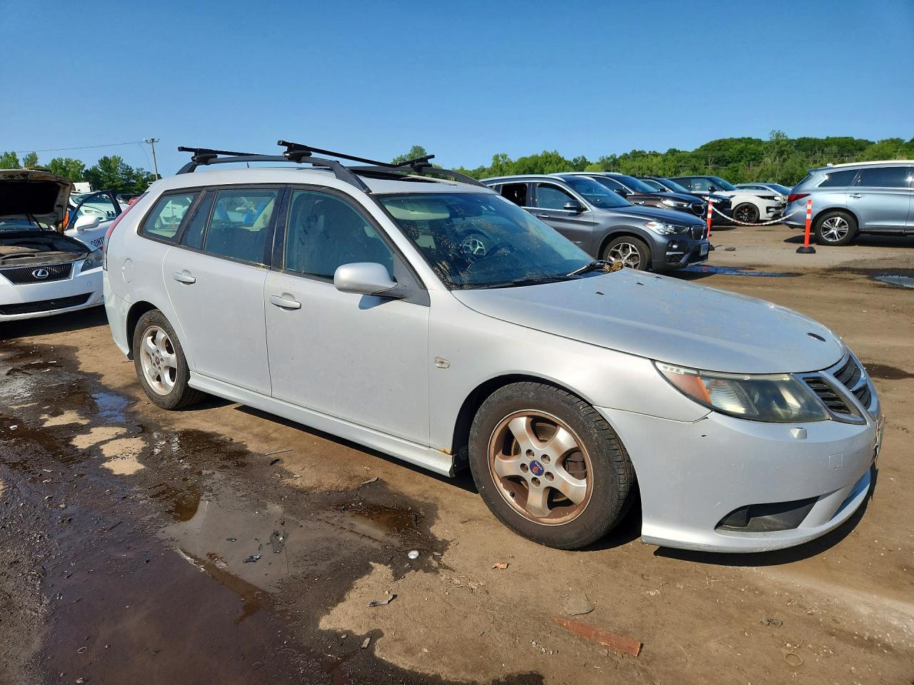 2008 Saab 9-3 2.0t Silver vin: YS3FB59Y081122690