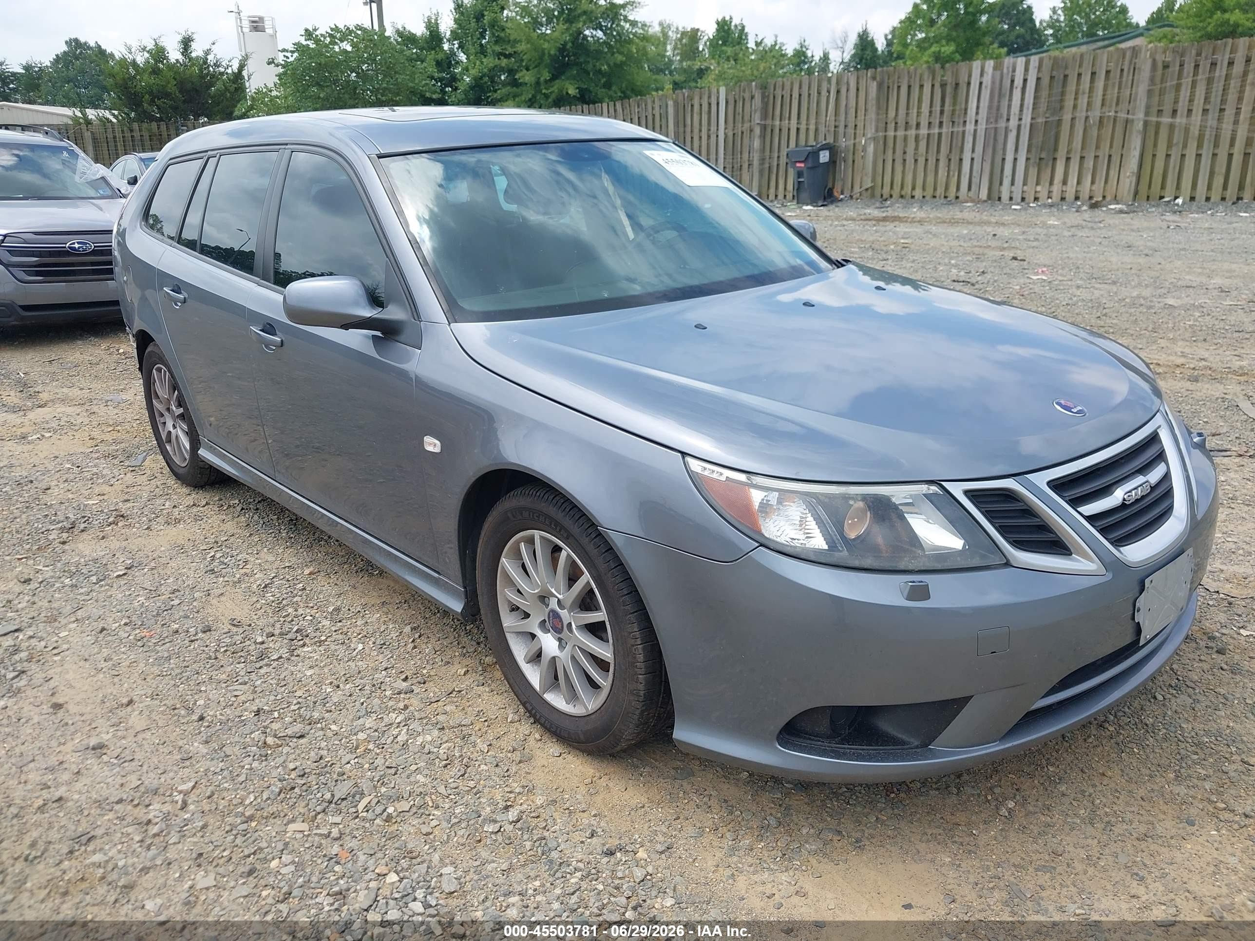 2008 Saab 9-3 Sportcombi Gray vin: YS3FB59Y381014953