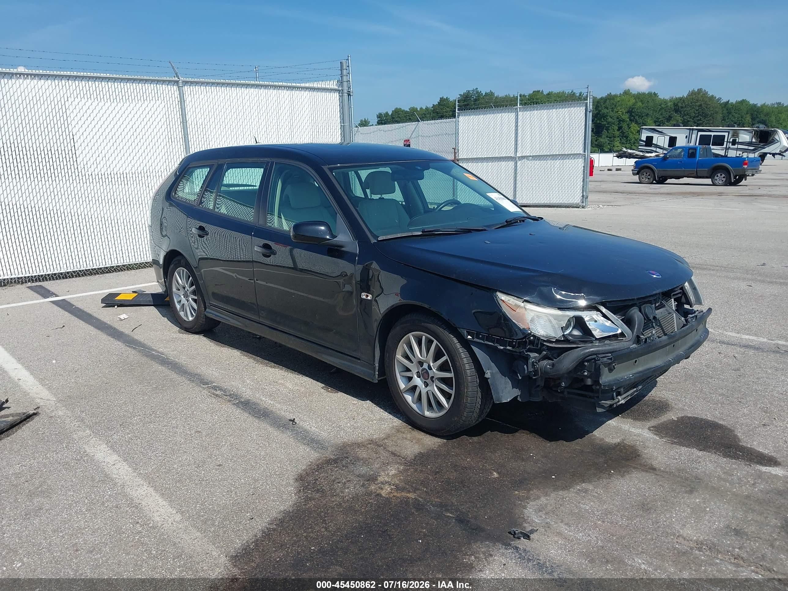 2008 Saab 9-3 Sportcombi Черный vin: YS3FB59Y381153075