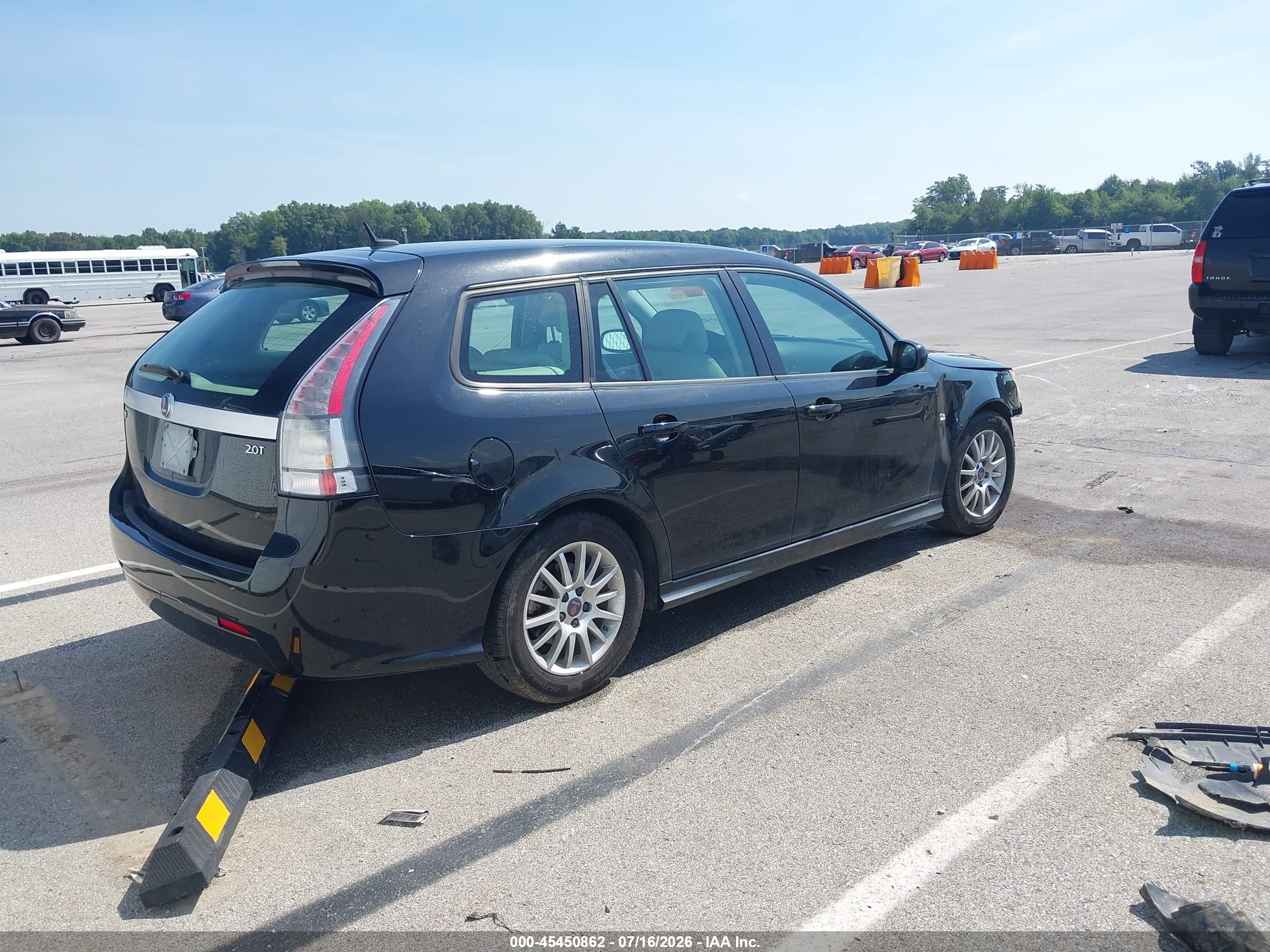 2008 Saab 9-3 Sportcombi Черный vin: YS3FB59Y381153075