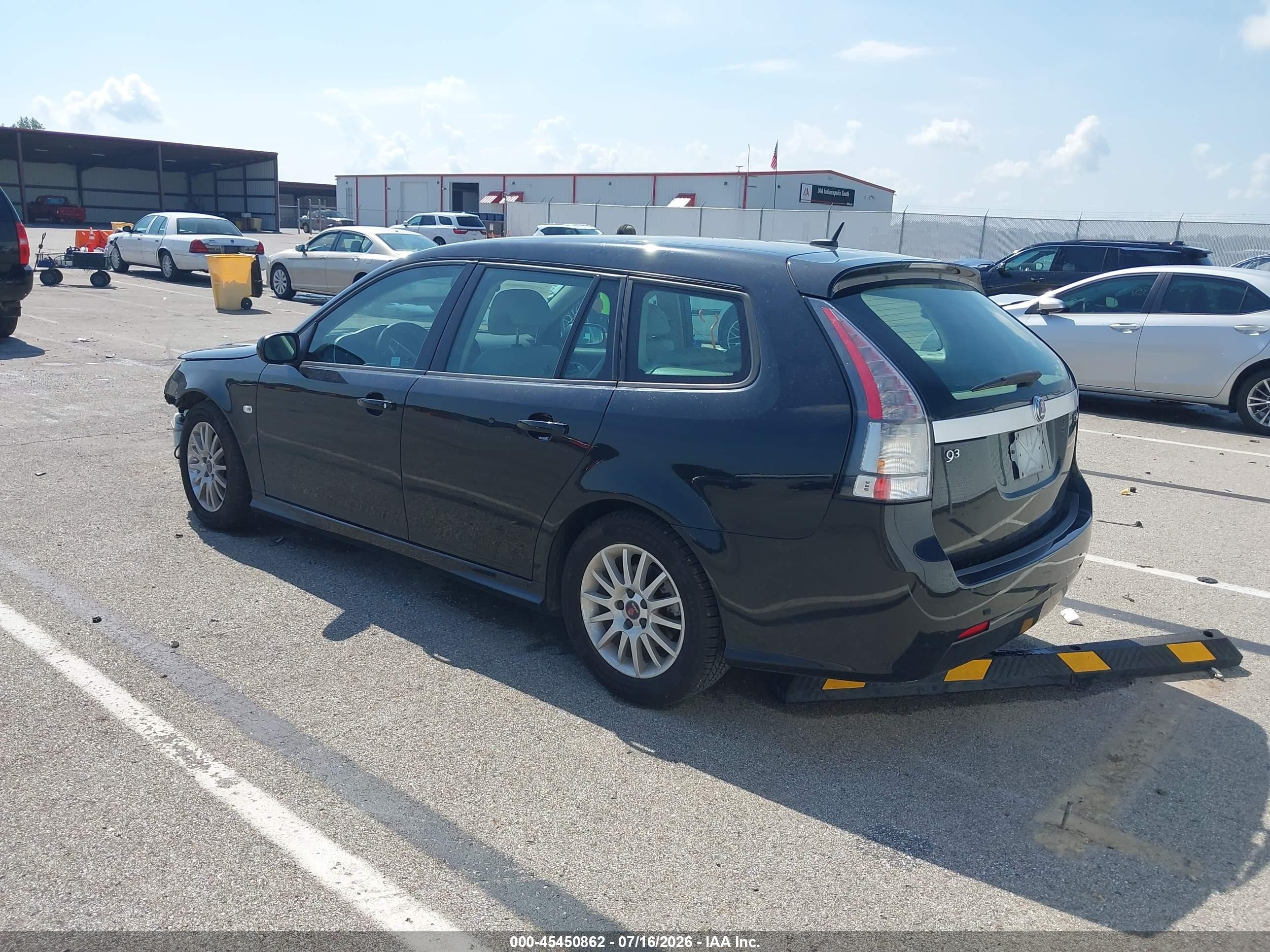 2008 Saab 9-3 Sportcombi Черный vin: YS3FB59Y381153075