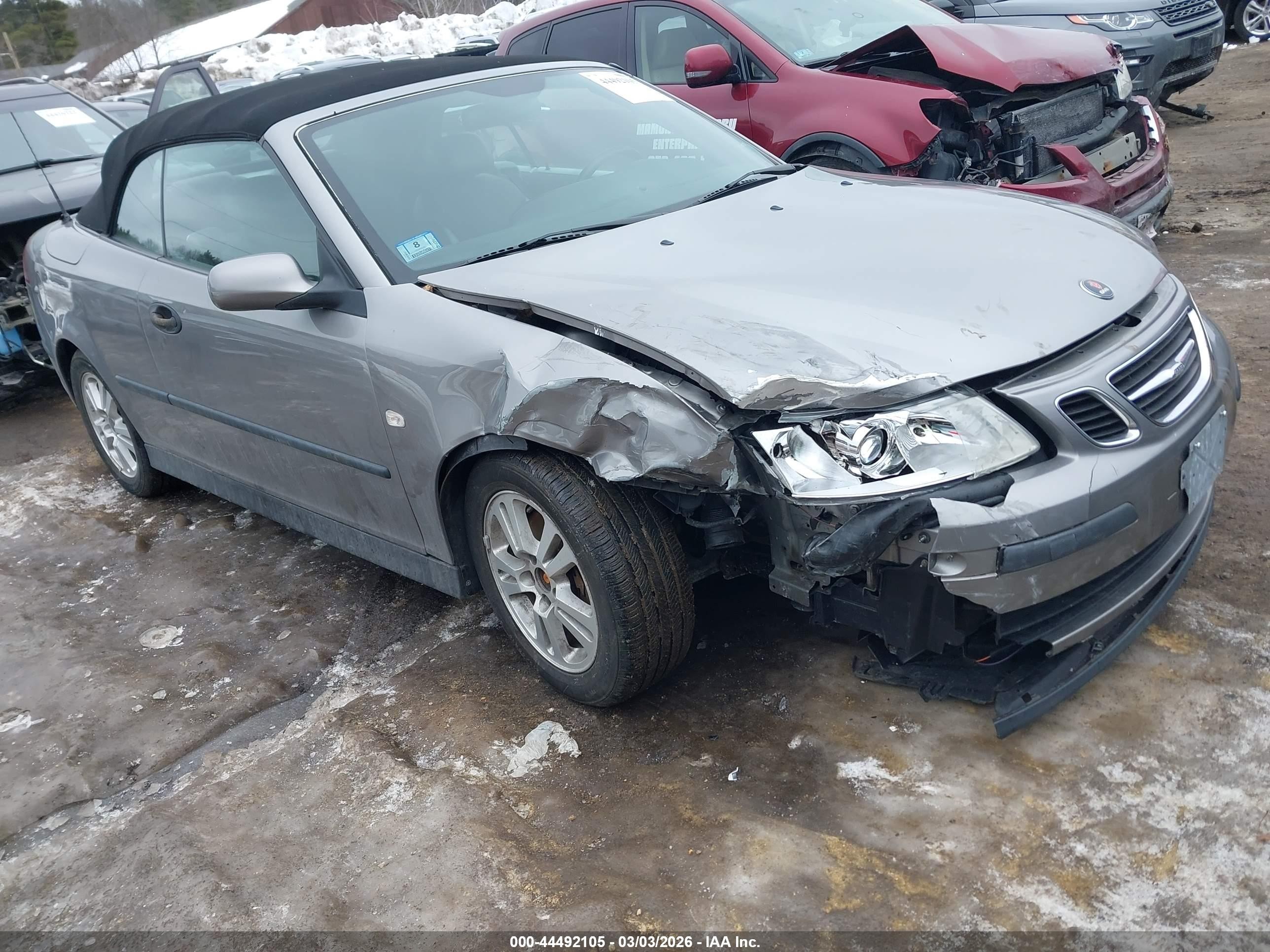 2005 Saab 9-3 Linear Gray vin: YS3FB79N056007460