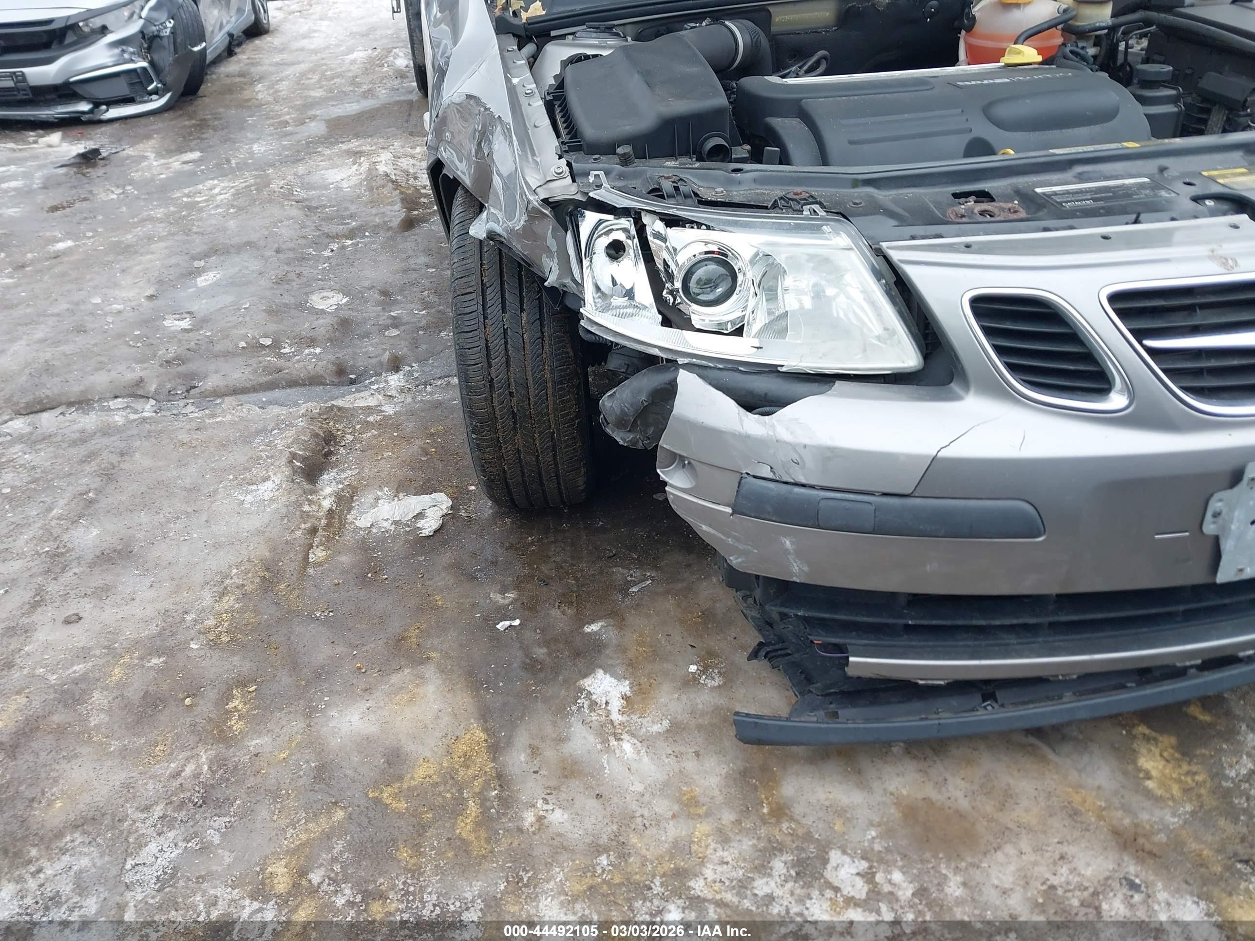 2005 Saab 9-3 Linear Gray vin: YS3FB79N056007460