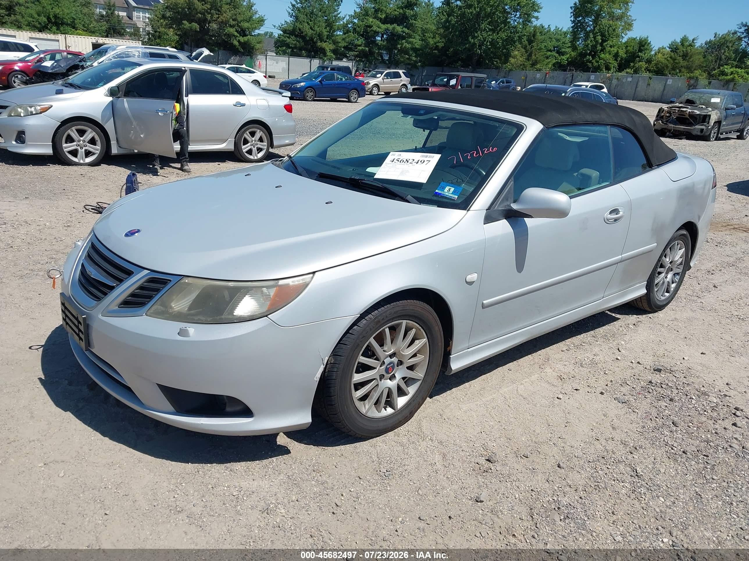 2008 Saab 9-3 2.0t Silver vin: YS3FB79Y486000266