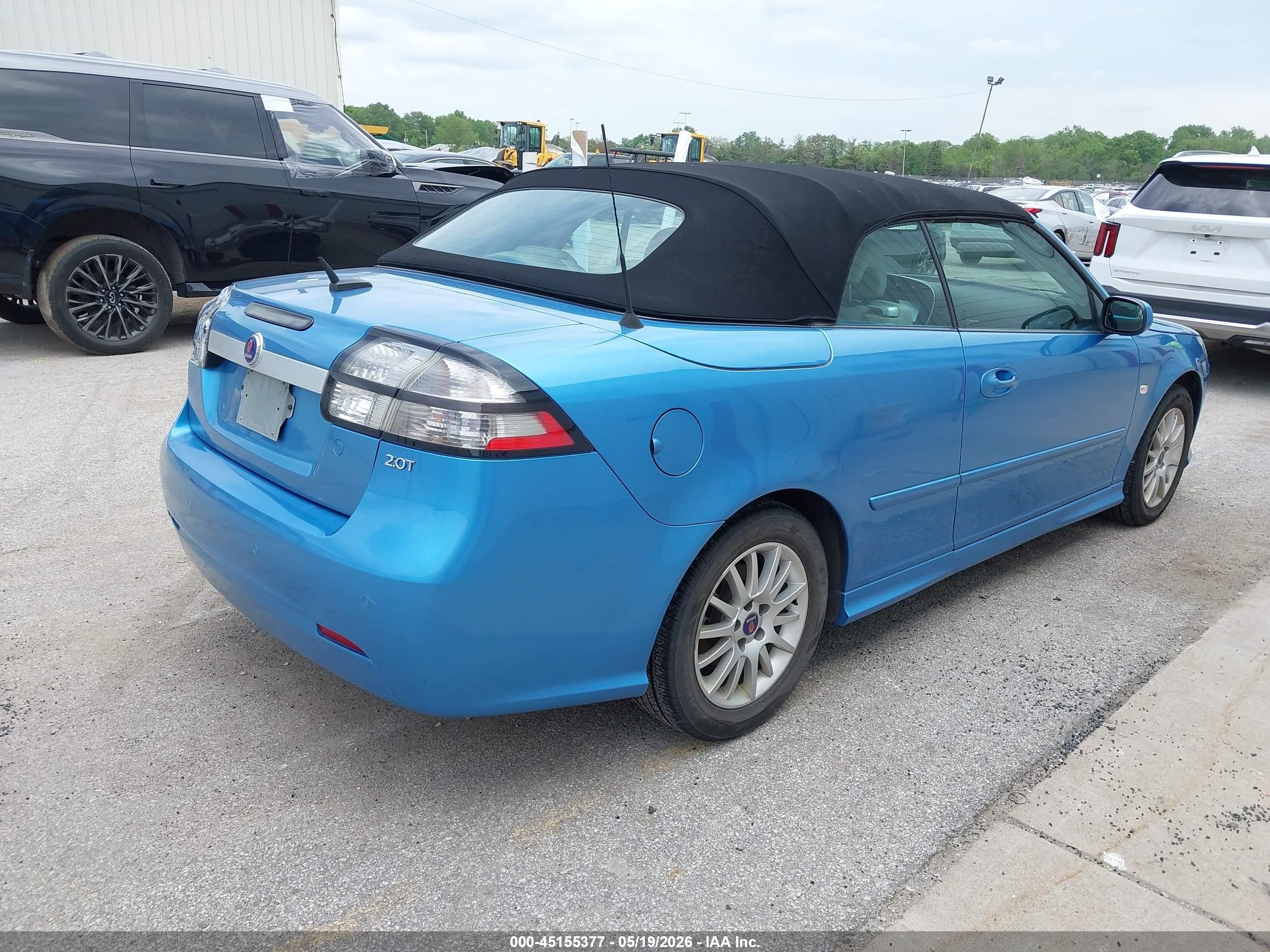 2008 Saab 9-3 2.0t Blue vin: YS3FB79Y486004883