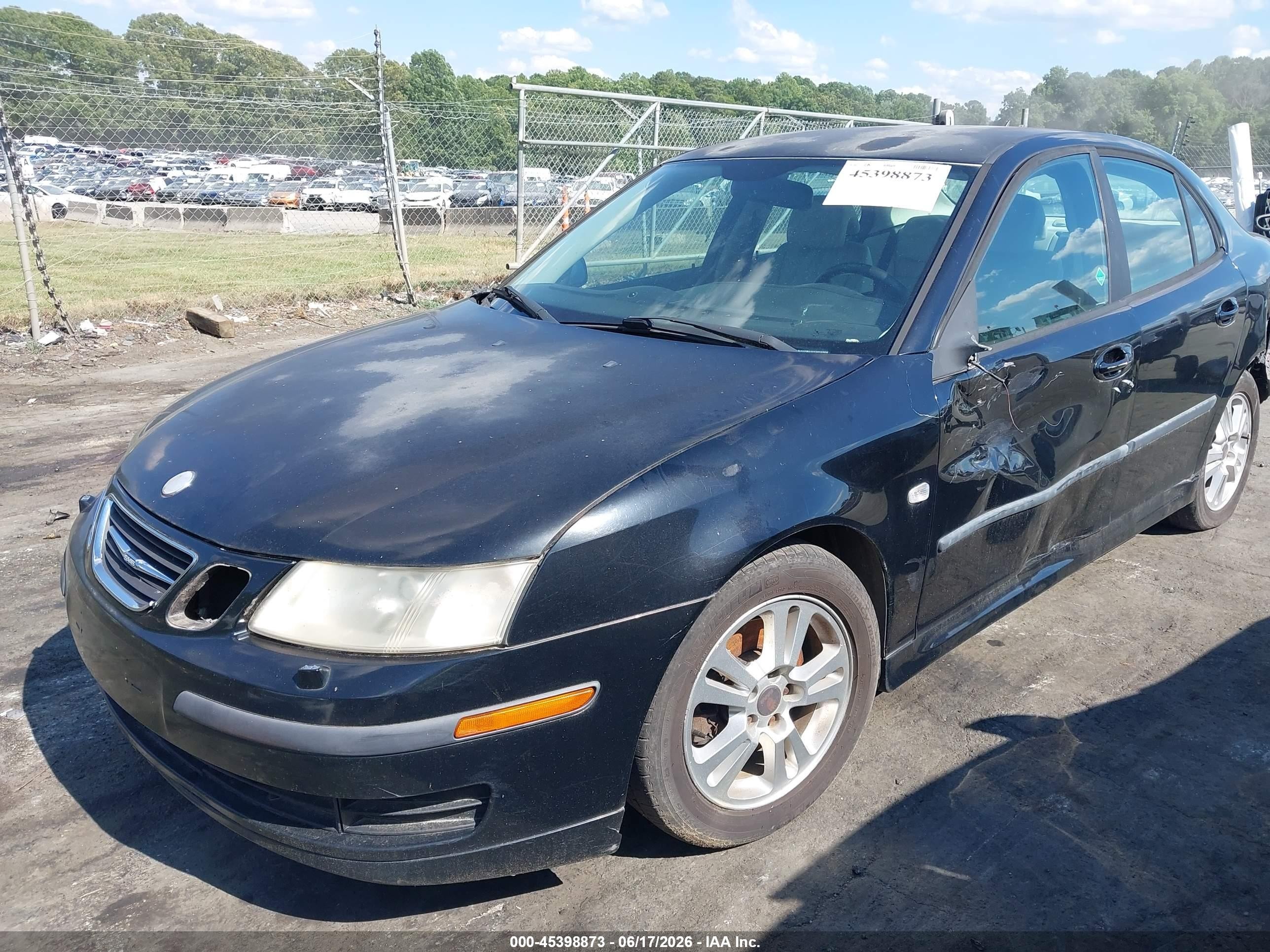 2006 Saab 9-3 2.0t Black vin: YS3FD45Y261115960