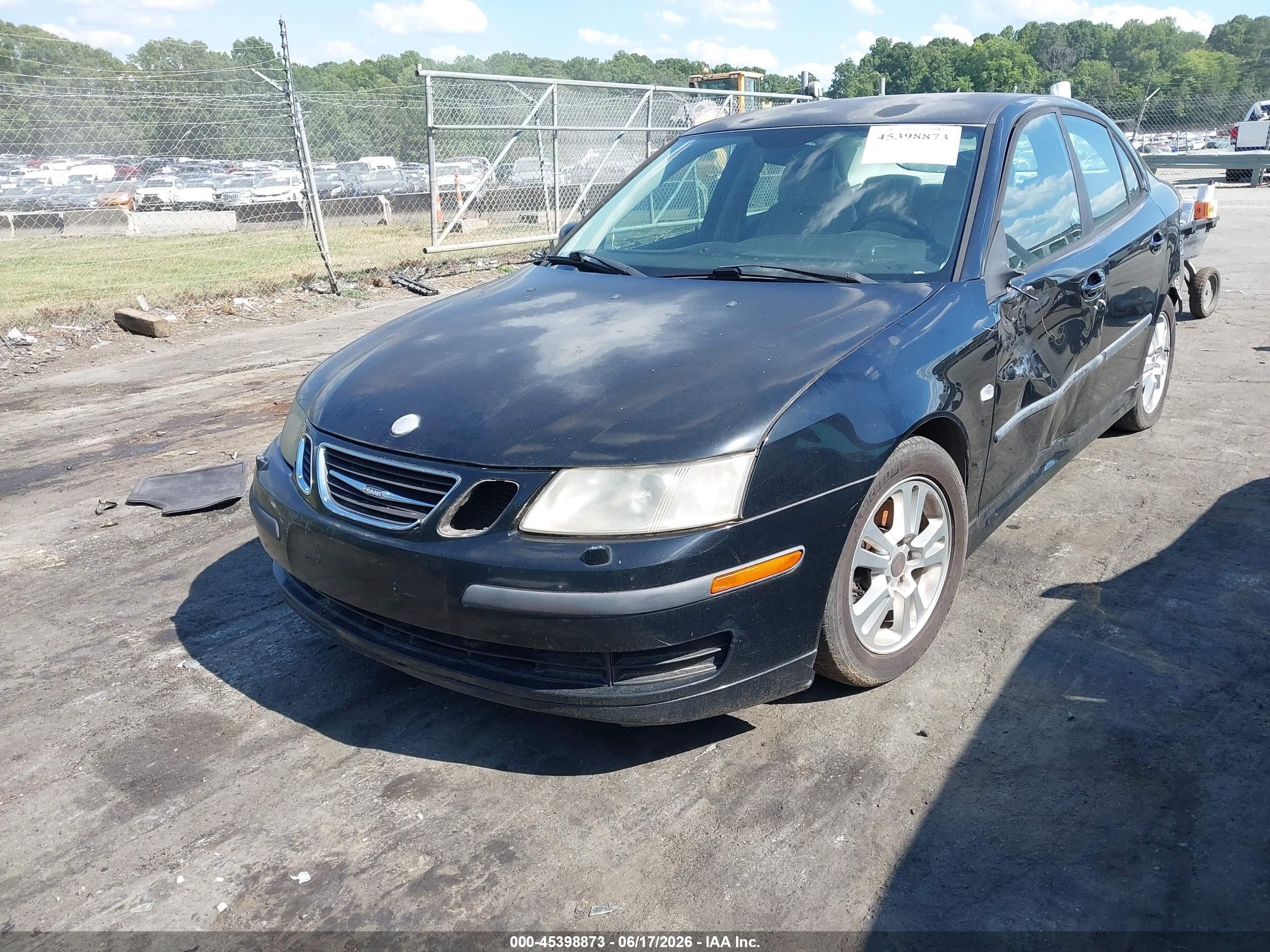 2006 Saab 9-3 2.0t Black vin: YS3FD45Y261115960
