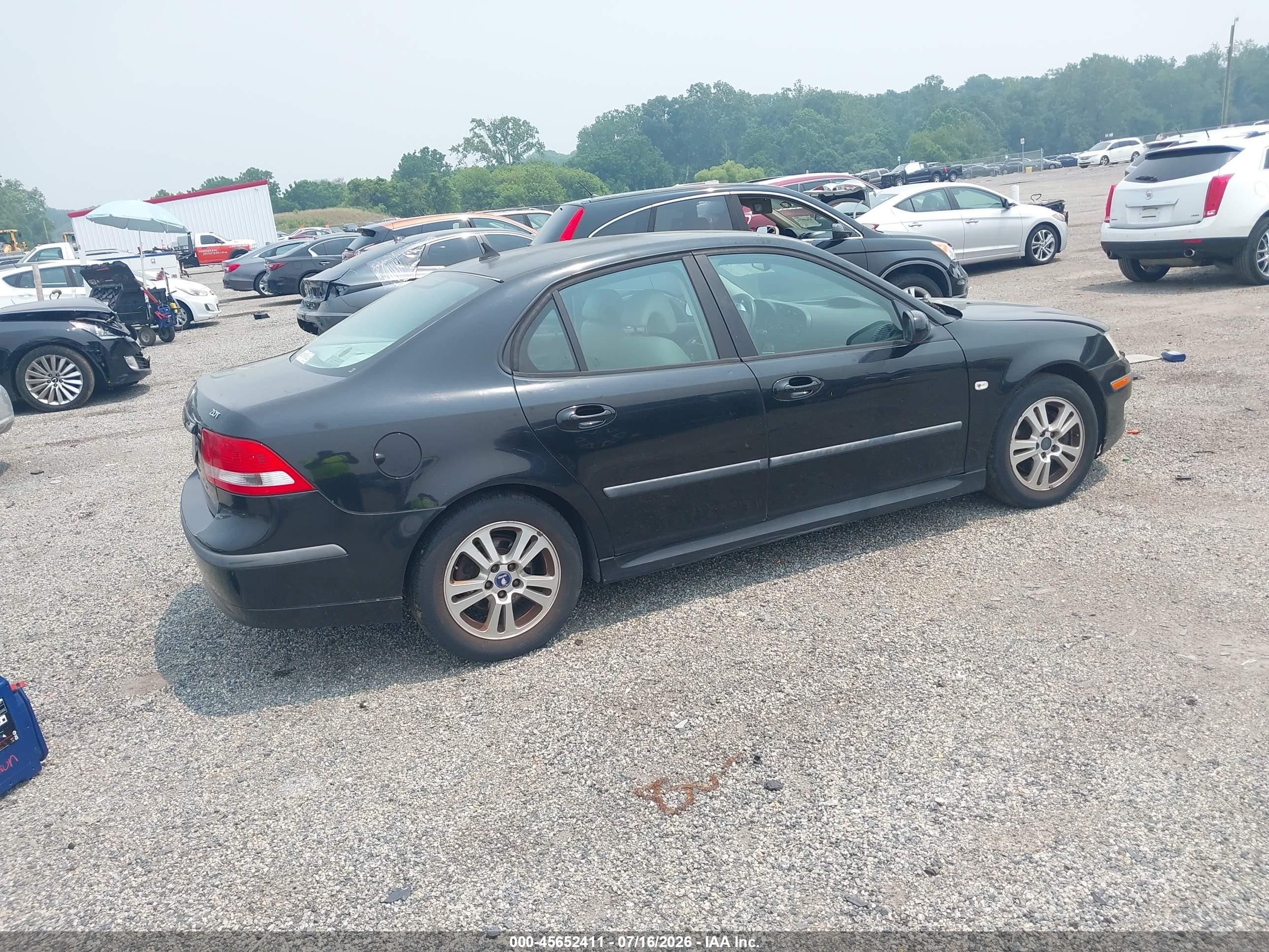 2006 Saab 9-3 2.0t Черный vin: YS3FD49Y161006058