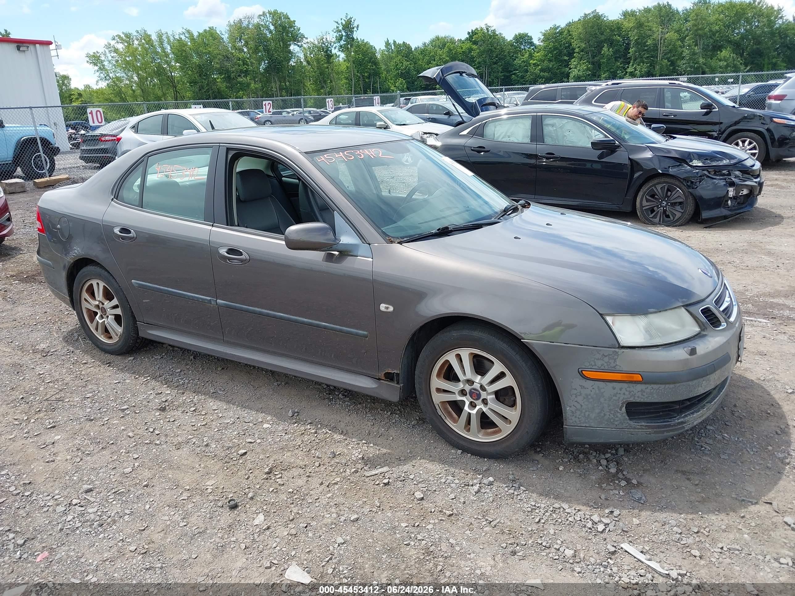 2007 Saab 9-3 2.0t Серый vin: YS3FD49Y171120787