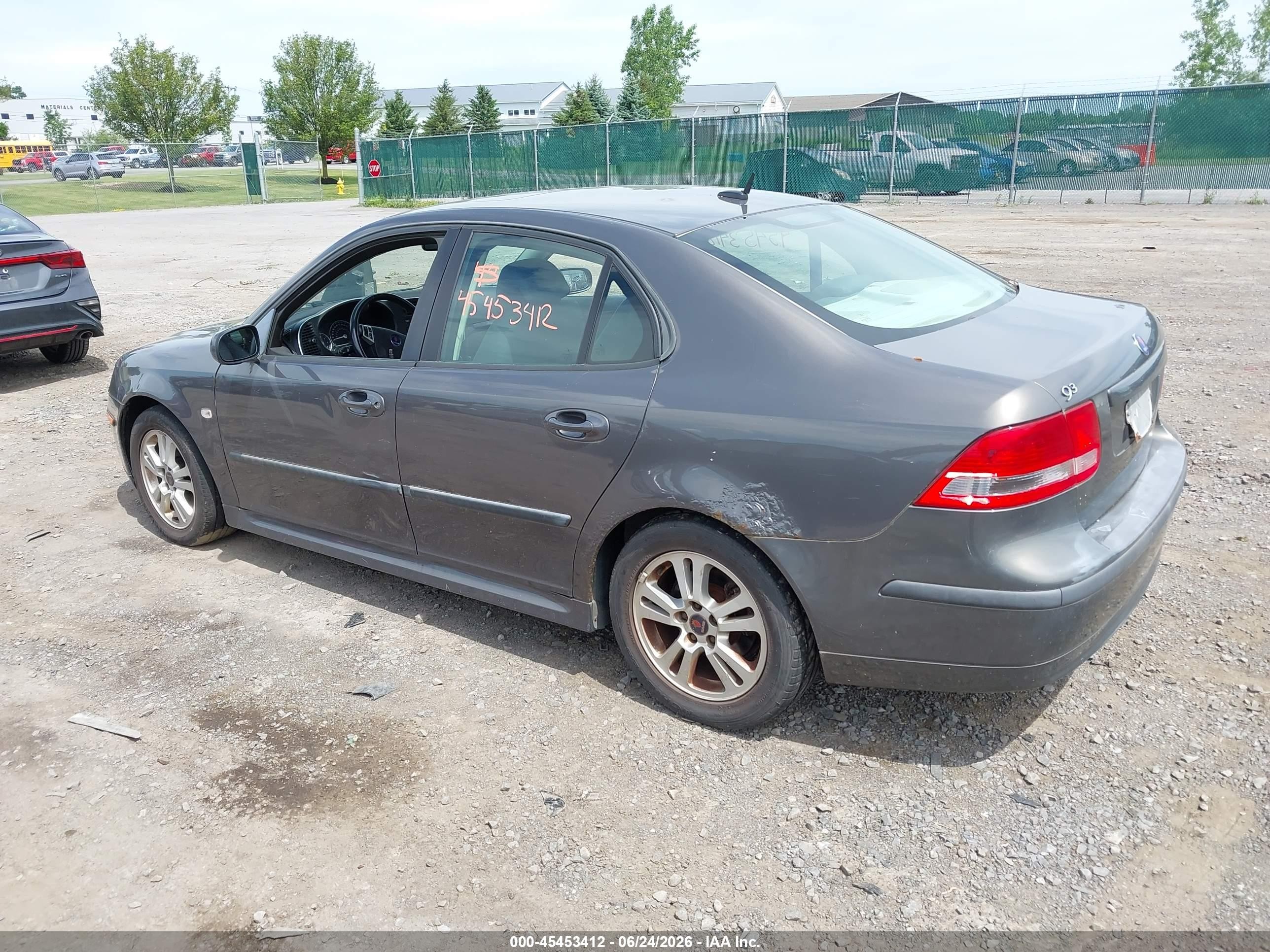 2007 Saab 9-3 2.0t Gray vin: YS3FD49Y171120787