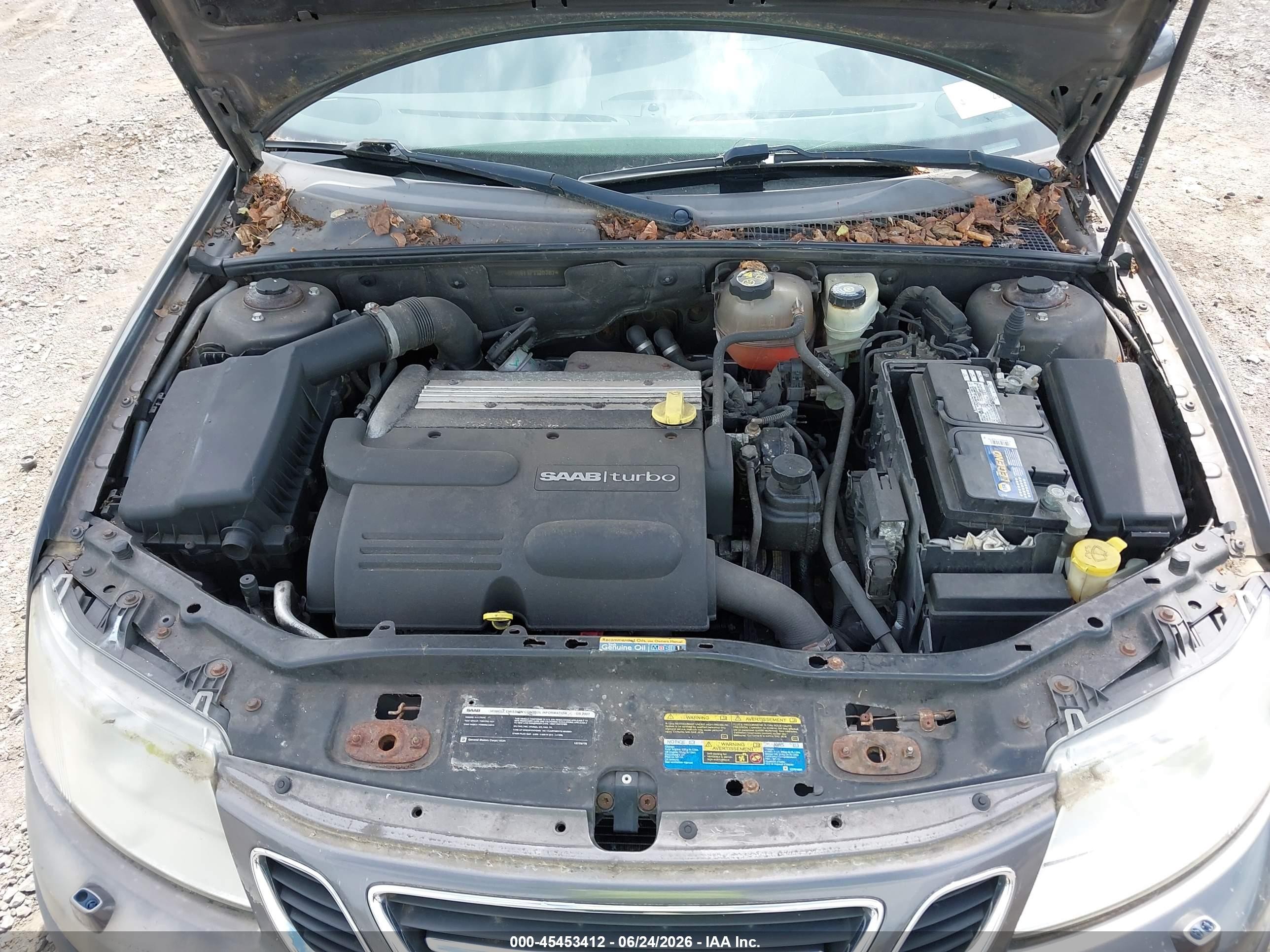 2007 Saab 9-3 2.0t Gray vin: YS3FD49Y171120787