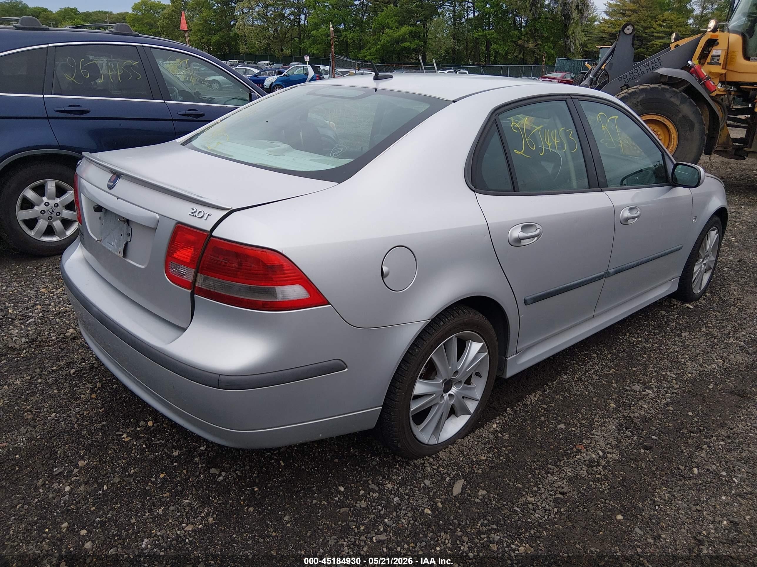 2007 Saab 9-3 2.0t Gray vin: YS3FD49Y371132018