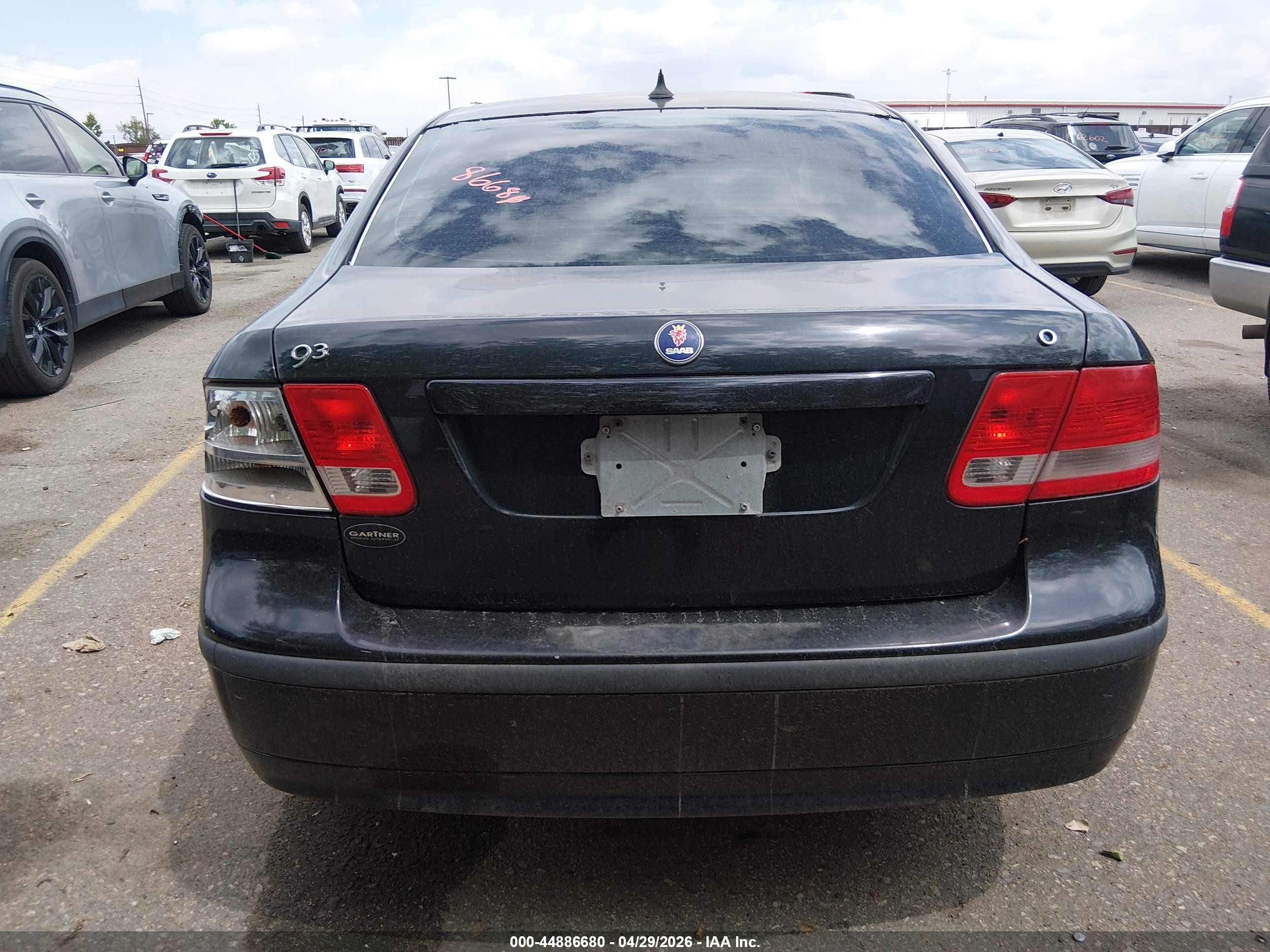 2006 Saab 9-3 2.0t Black vin: YS3FD49Y661108973