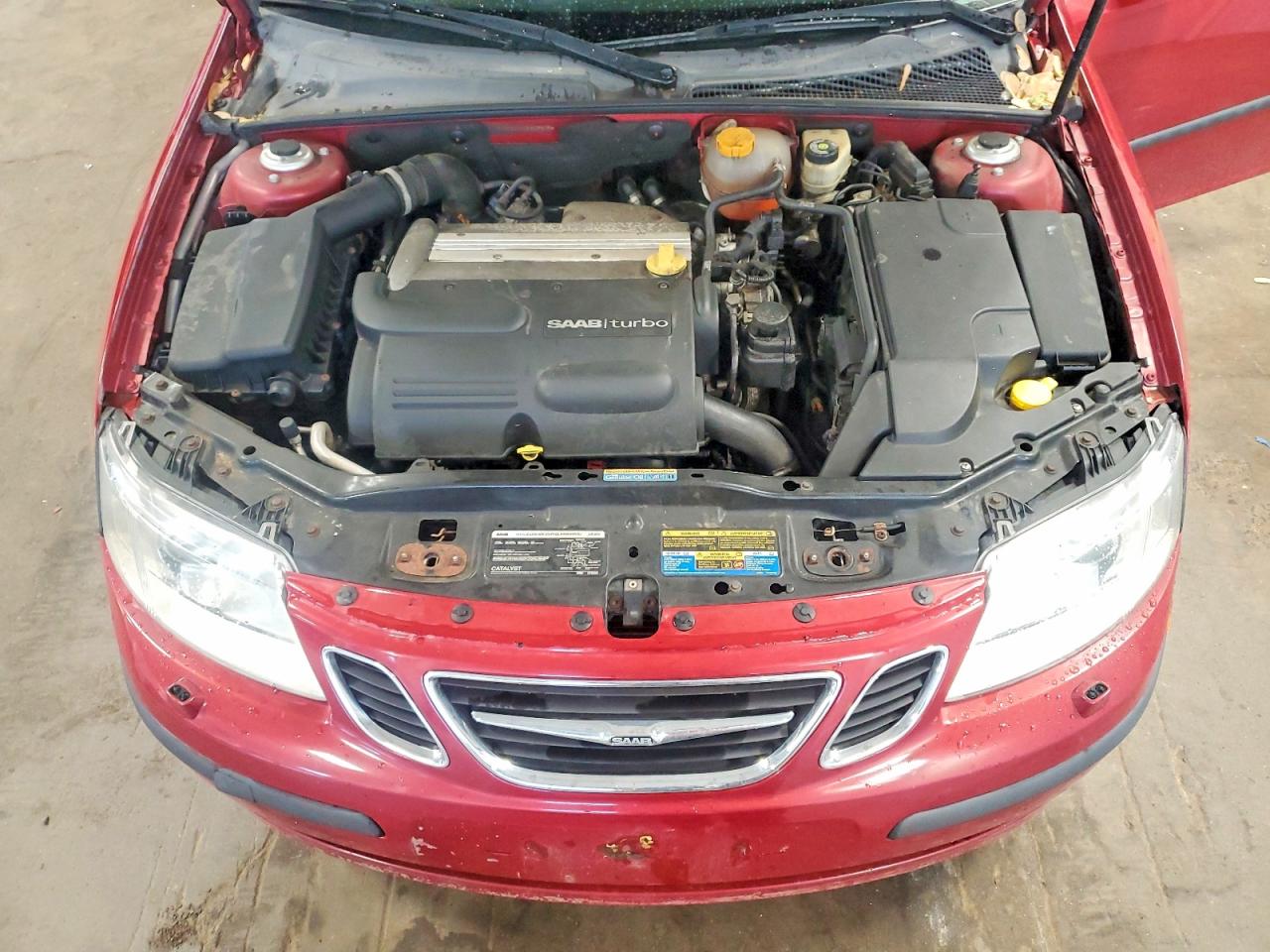 2006 Saab 9-3 Красный vin: YS3FD49Y761026279