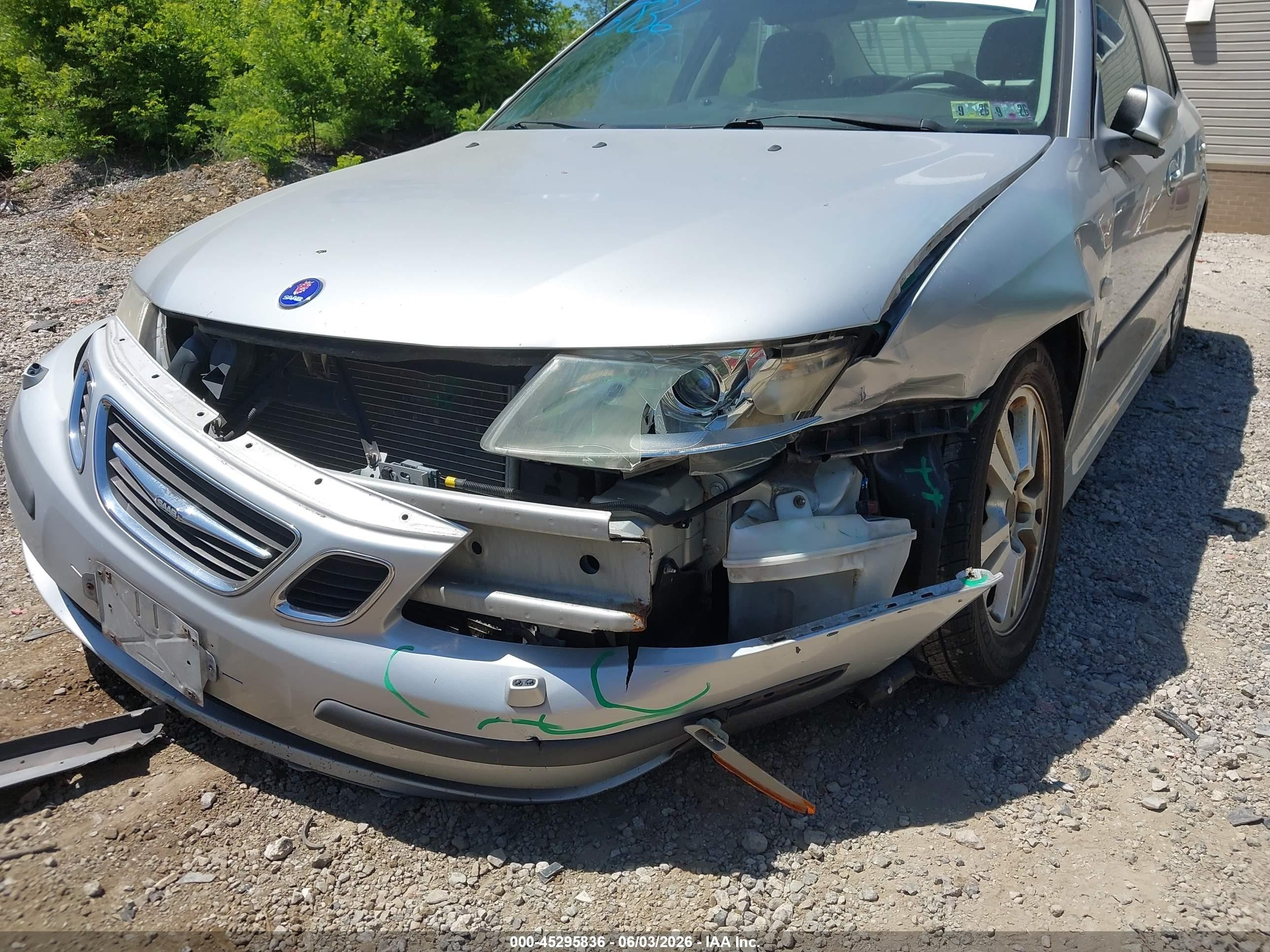 2006 Saab 9-3 2.0t Silver vin: YS3FD49Y761102731