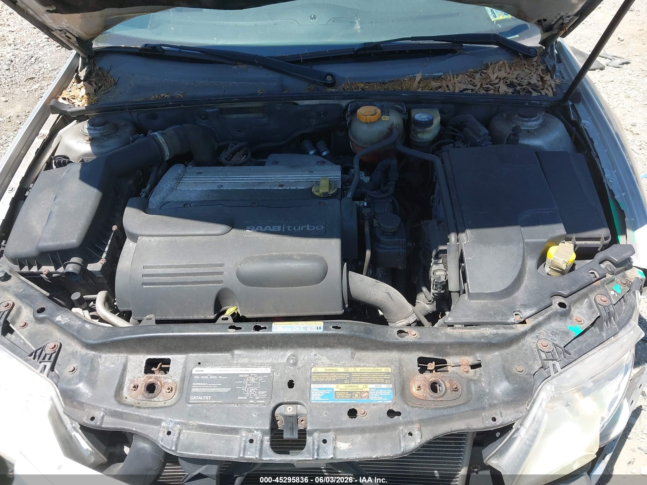 2006 Saab 9-3 2.0t Silver vin: YS3FD49Y761102731