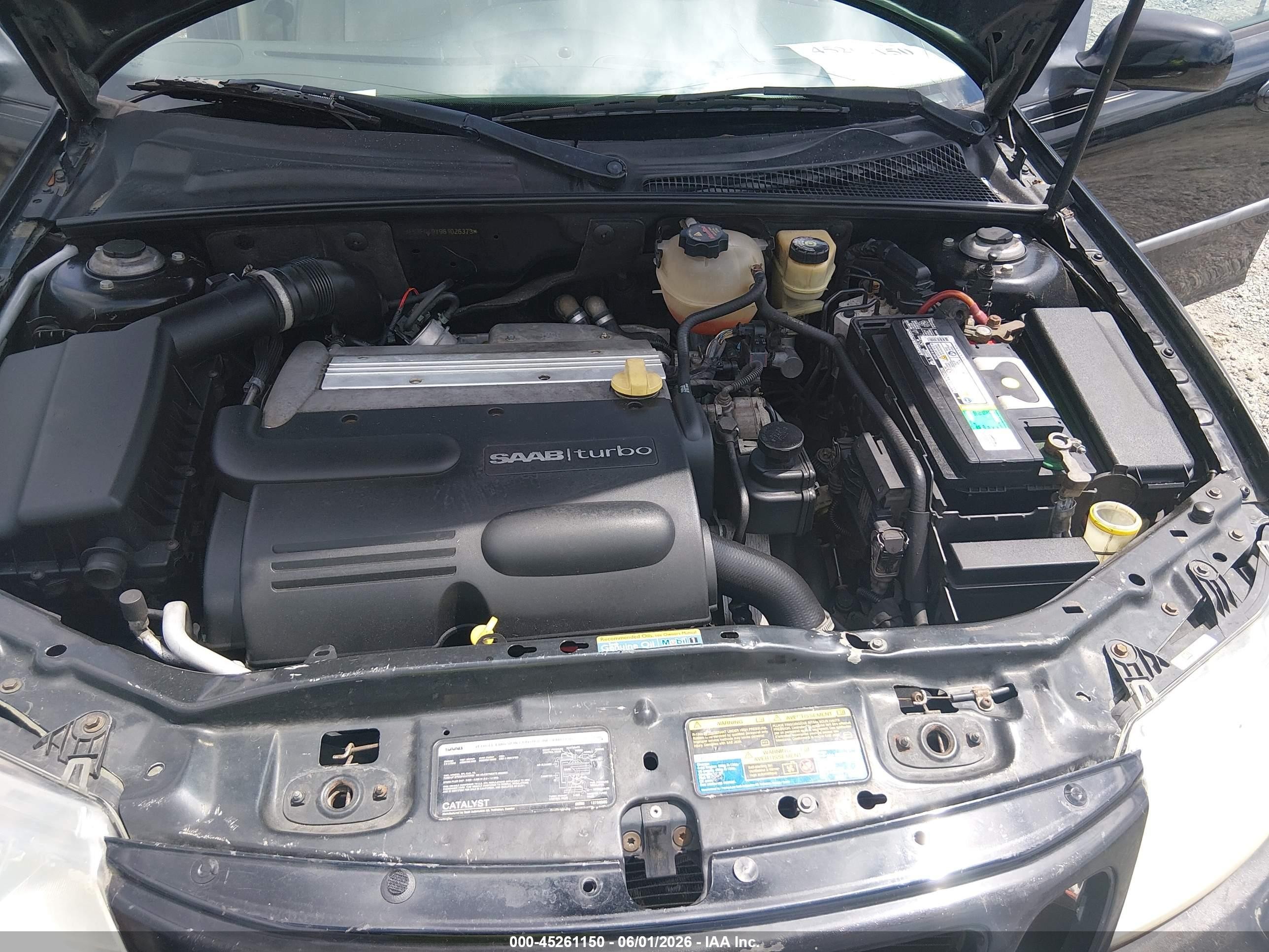 2006 Saab 9-3 2.0t Black vin: YS3FD49Y961026378