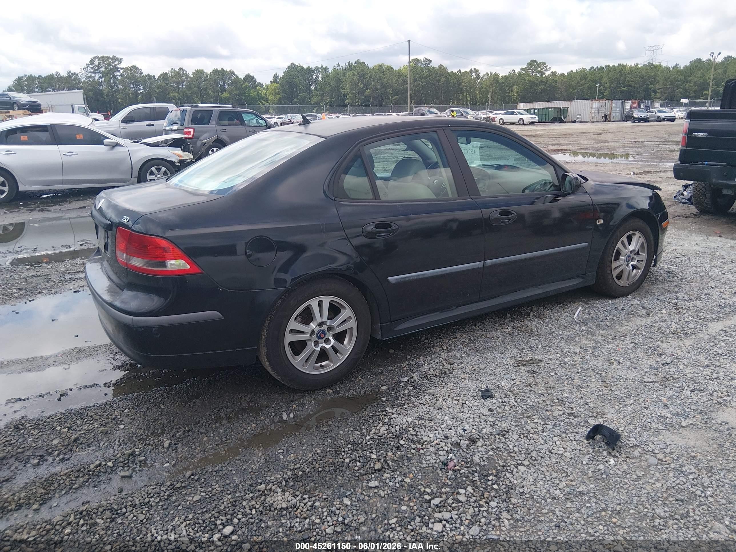 2006 Saab 9-3 2.0t Black vin: YS3FD49Y961026378