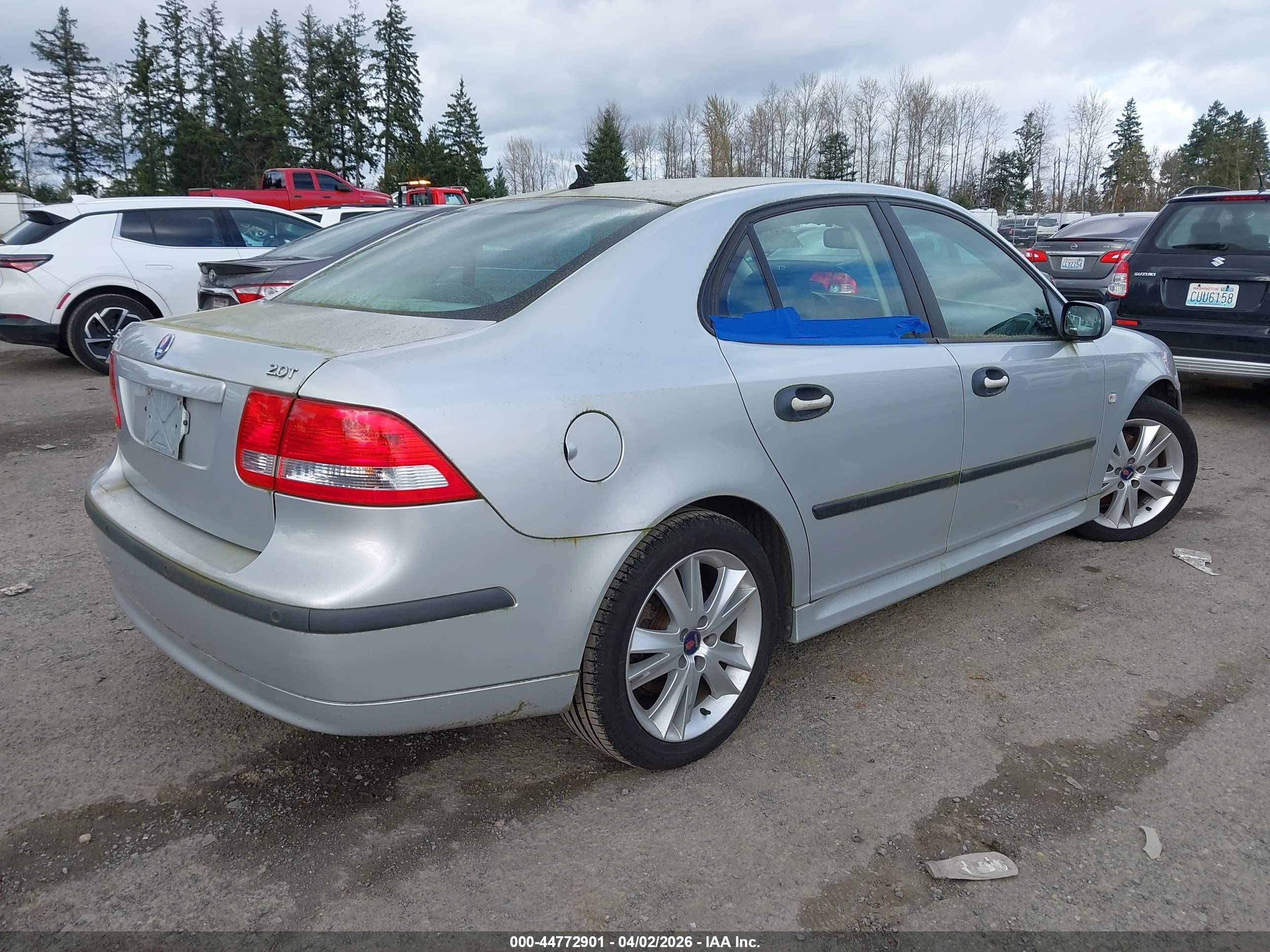 2003 Saab 9-3 Arc Silver vin: YS3FD49YX31043671