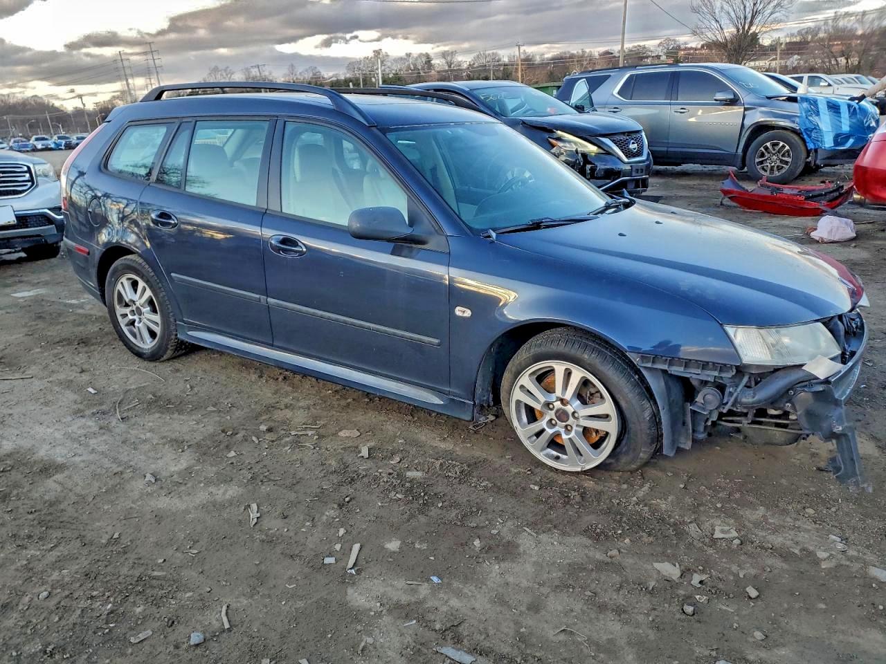 2007 Saab 9-3 2.0t Синий vin: YS3FD59Y471012928