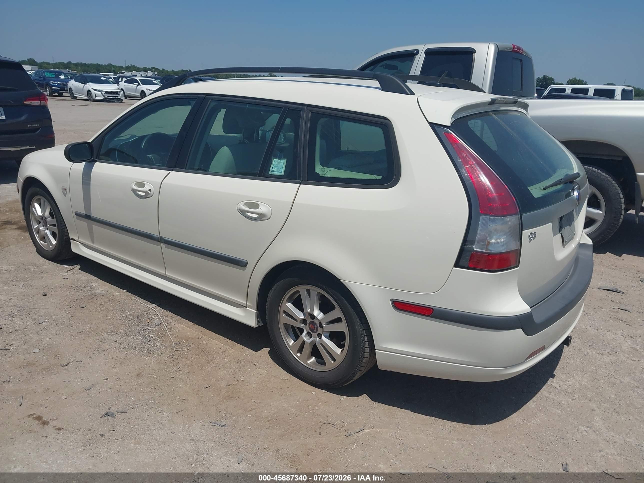 2007 Saab 9-3 2.0t Желто-коричневый vin: YS3FD59Y671147893