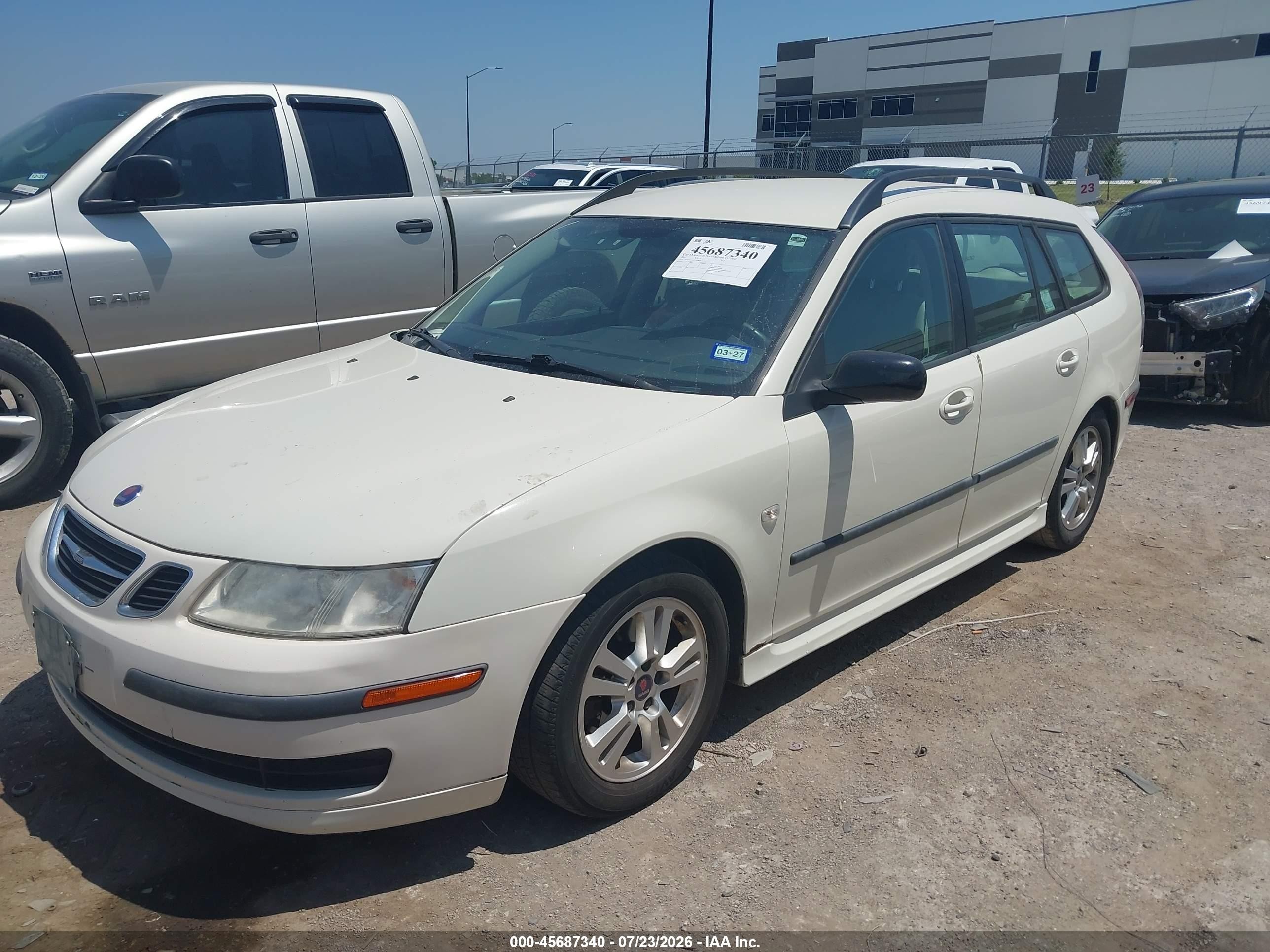 2007 Saab 9-3 2.0t Желто-коричневый vin: YS3FD59Y671147893