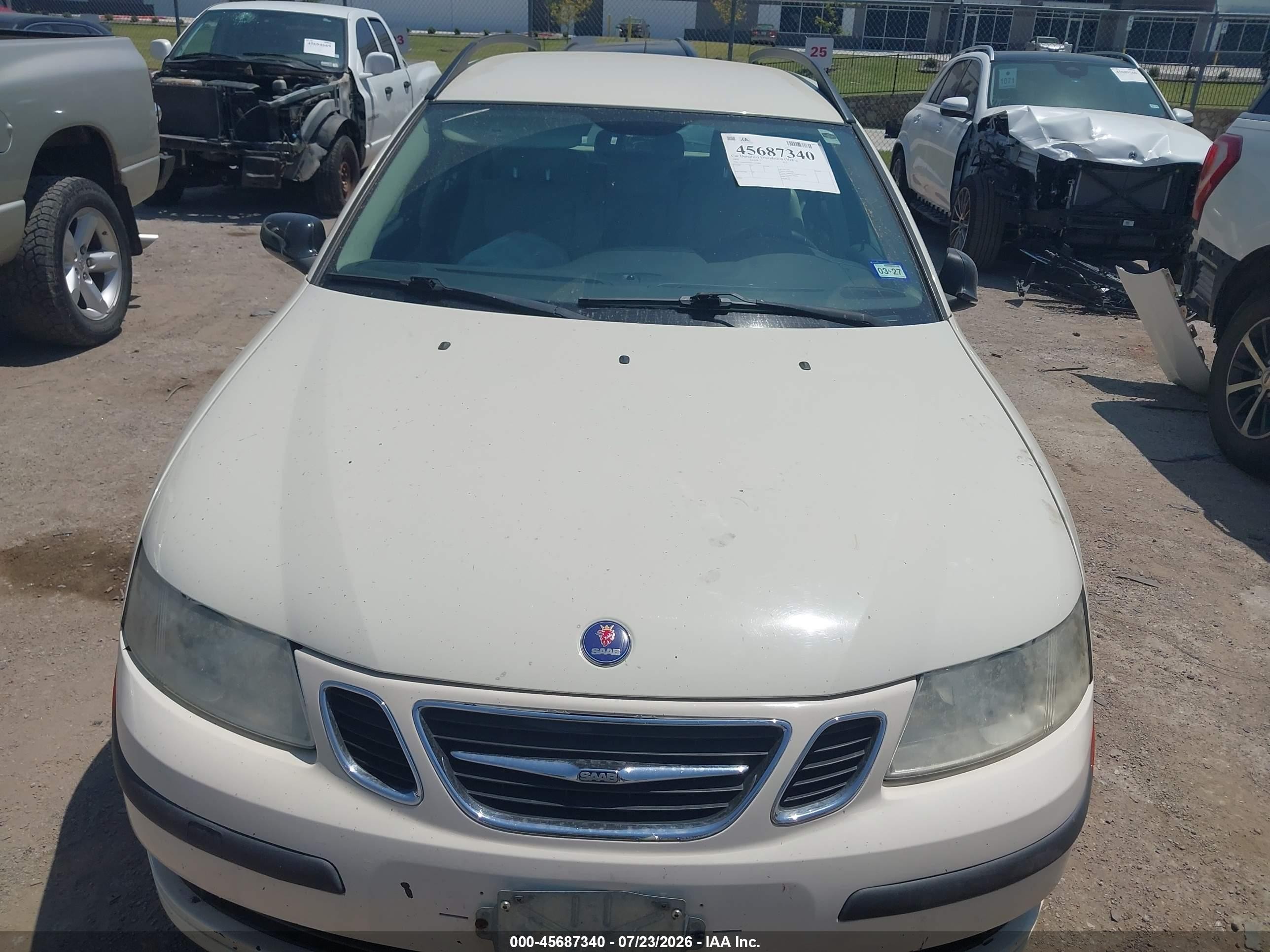 2007 Saab 9-3 2.0t Желто-коричневый vin: YS3FD59Y671147893
